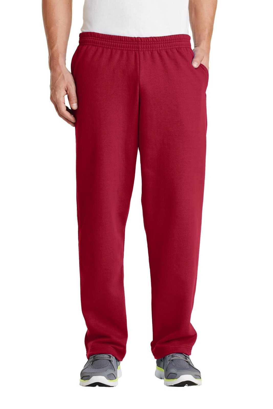 Port &amp; Company PC78P Core Fleece Sweatpant with Pockets - Red - HIT a Double - 1