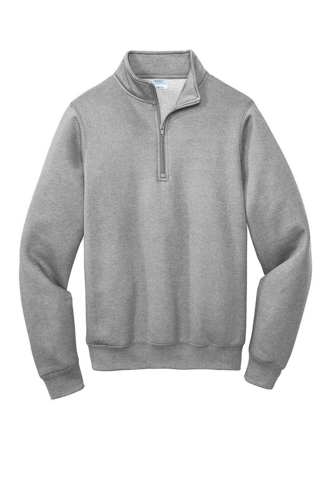 Port &amp; Company PC78Q Core Fleece 1/4-Zip Pullover Sweatshirt - Athletic Heather - HIT a Double - 5