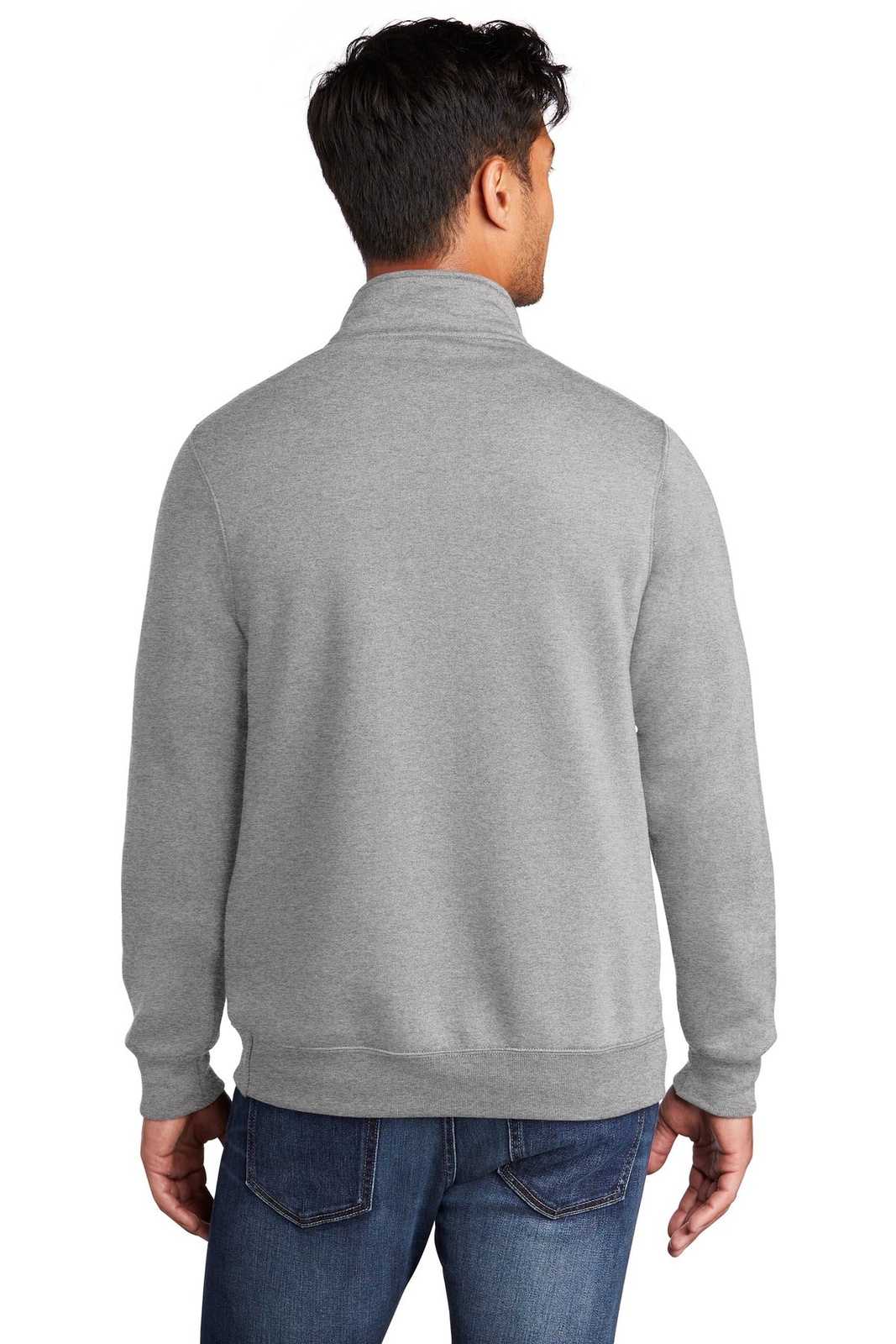 Port &amp; Company PC78Q Core Fleece 1/4-Zip Pullover Sweatshirt - Athletic Heather - HIT a Double - 2