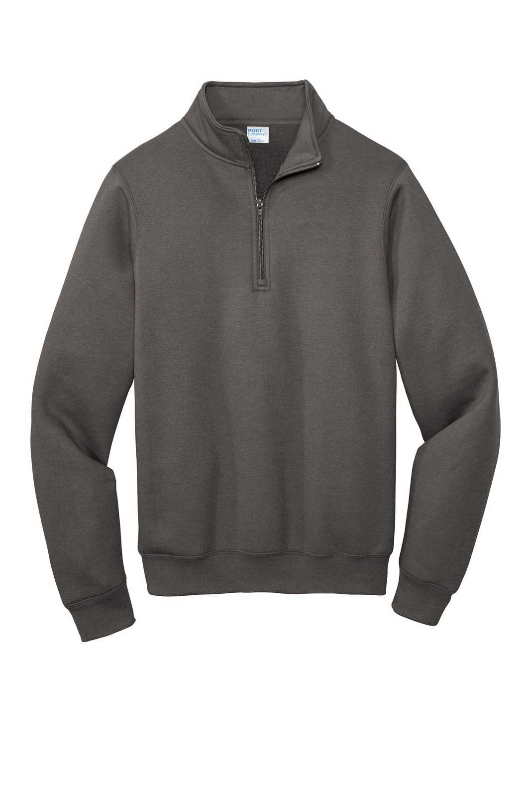Port &amp; Company PC78Q Core Fleece 1/4-Zip Pullover Sweatshirt - Charcoal - HIT a Double - 5