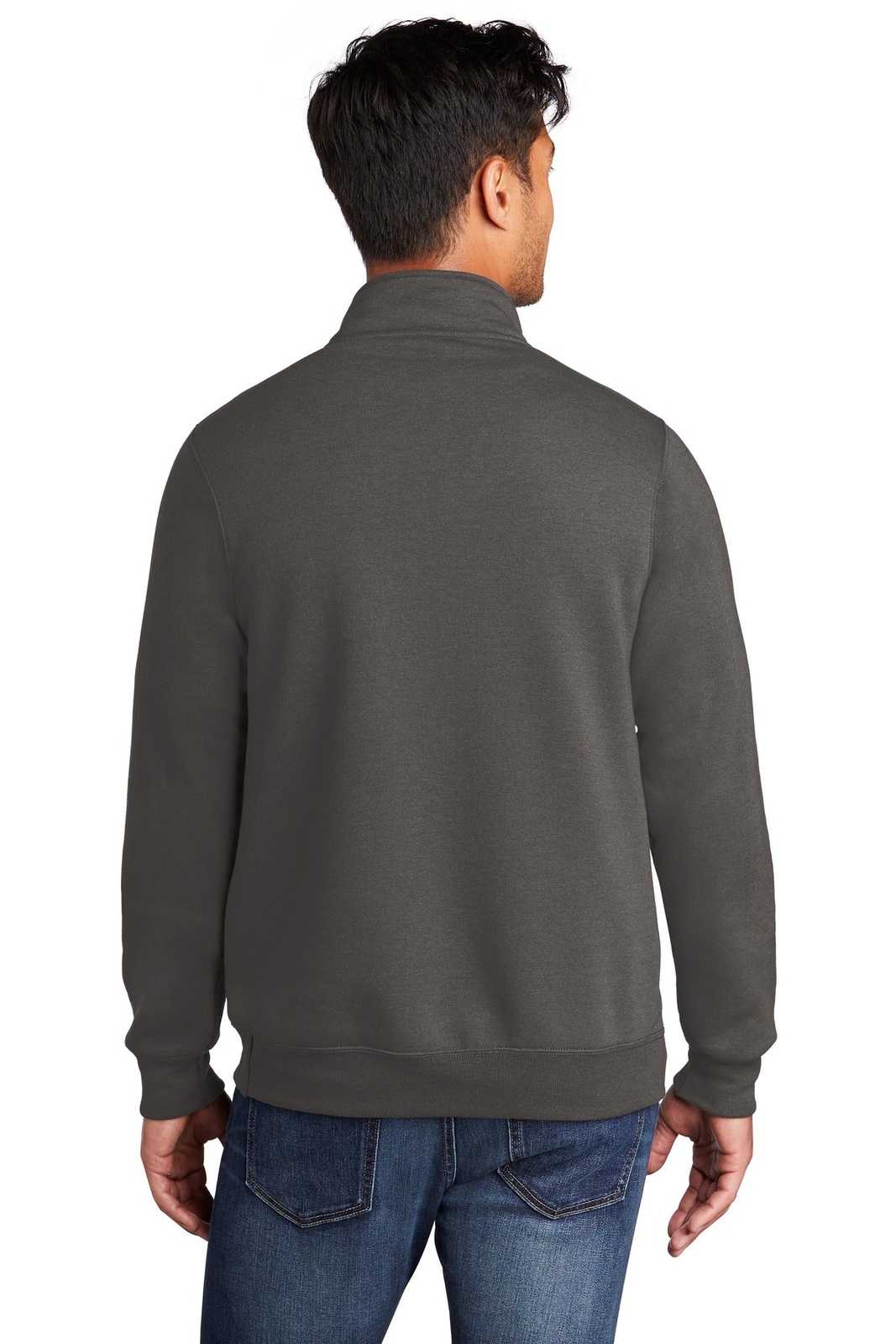 Port &amp; Company PC78Q Core Fleece 1/4-Zip Pullover Sweatshirt - Charcoal - HIT a Double - 2