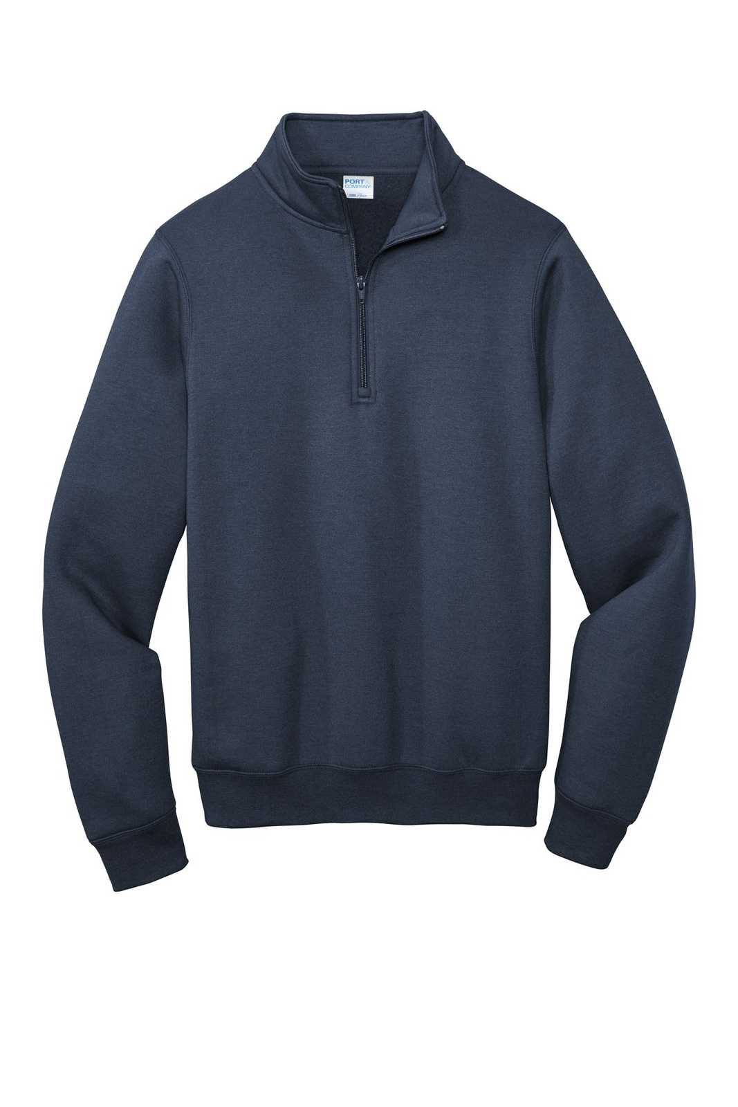 Port &amp; Company PC78Q Core Fleece 1/4-Zip Pullover Sweatshirt - Navy - HIT a Double - 5