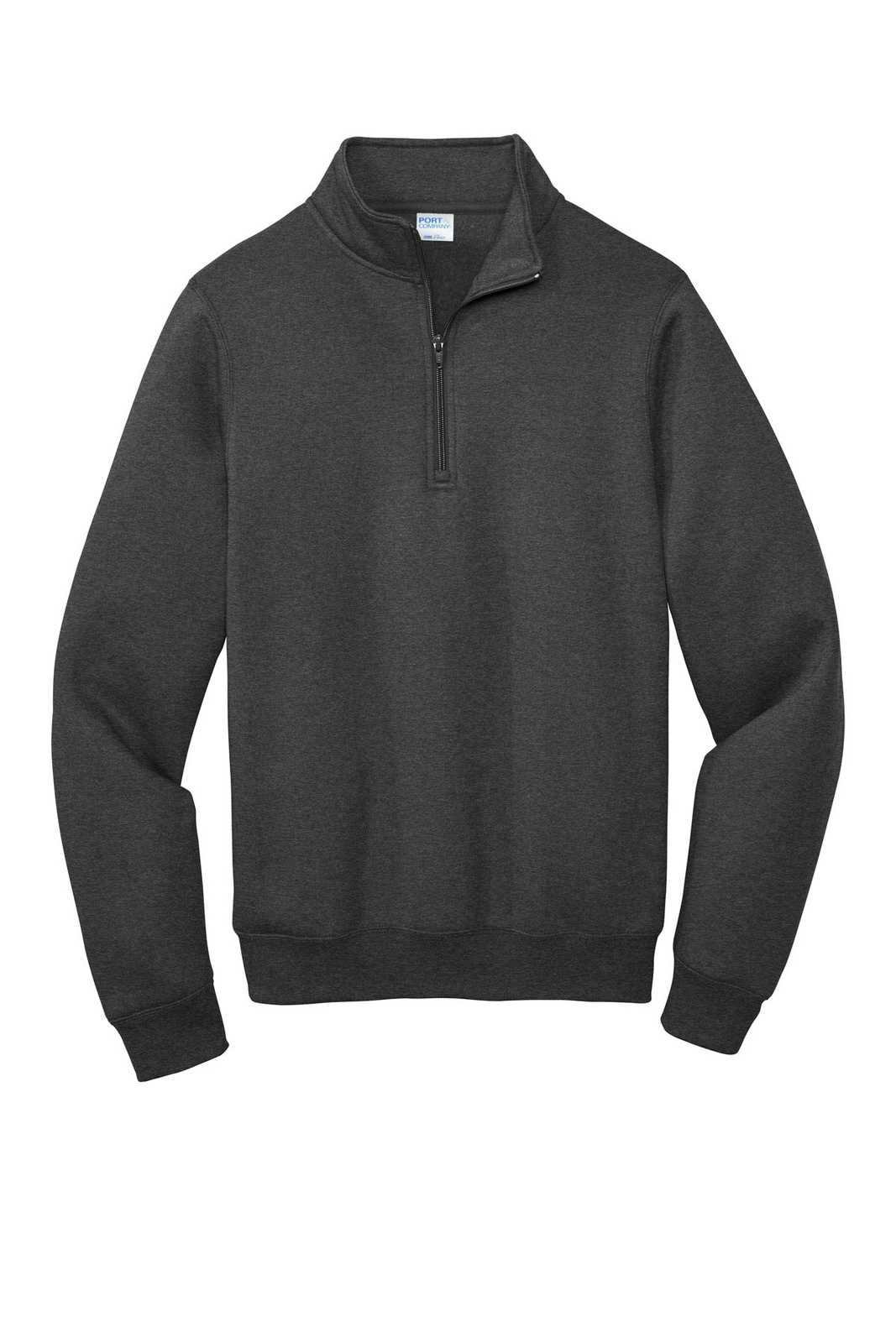 Port &amp; Company PC78Q Core Fleece 1/4-Zip Pullover Sweatshirt PC78QDark Heather Gray - HIT a Double - 5