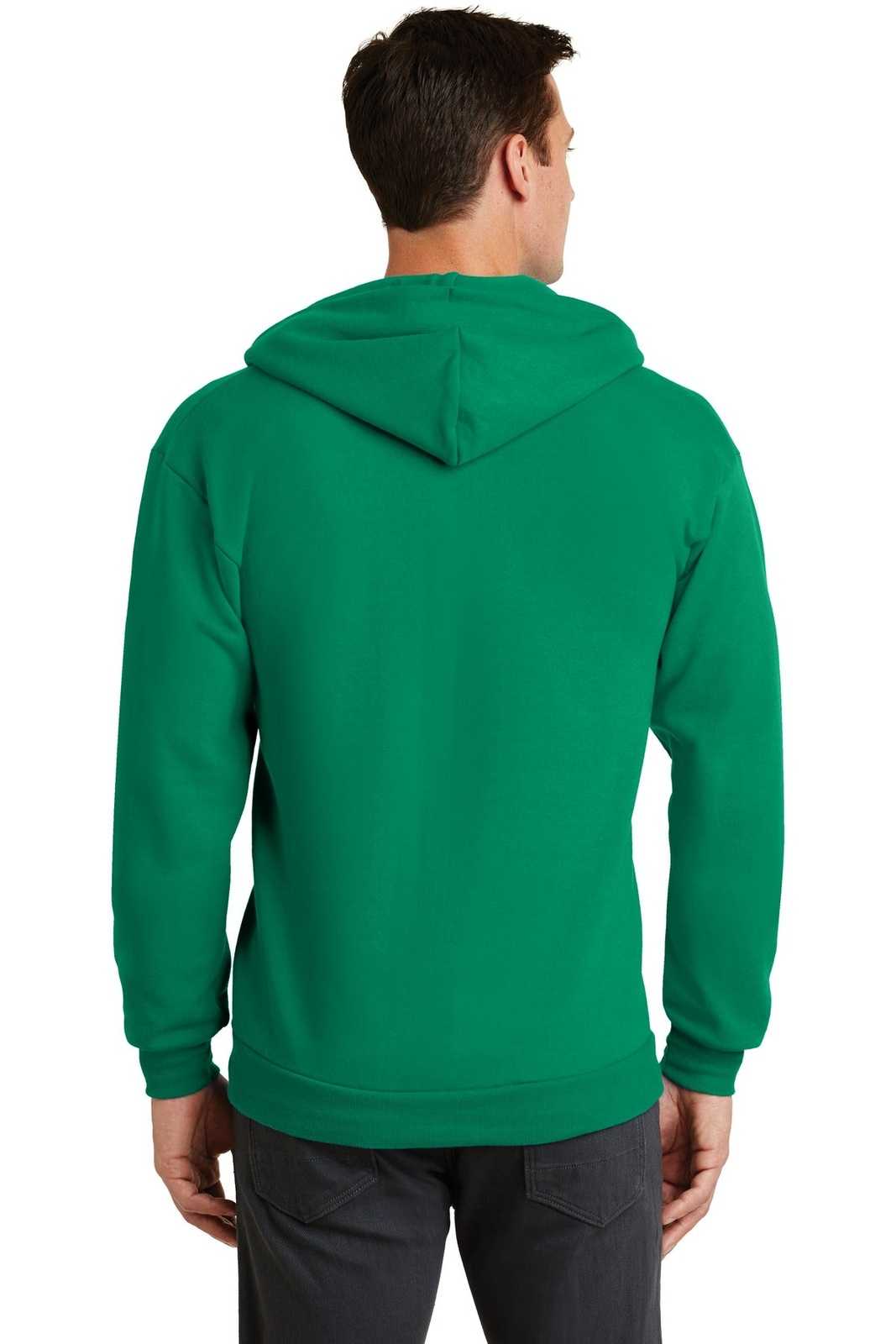 Port &amp; Company PC78ZH Core Fleece Full-Zip Hooded Sweatshirt - Kelly - HIT a Double - 2