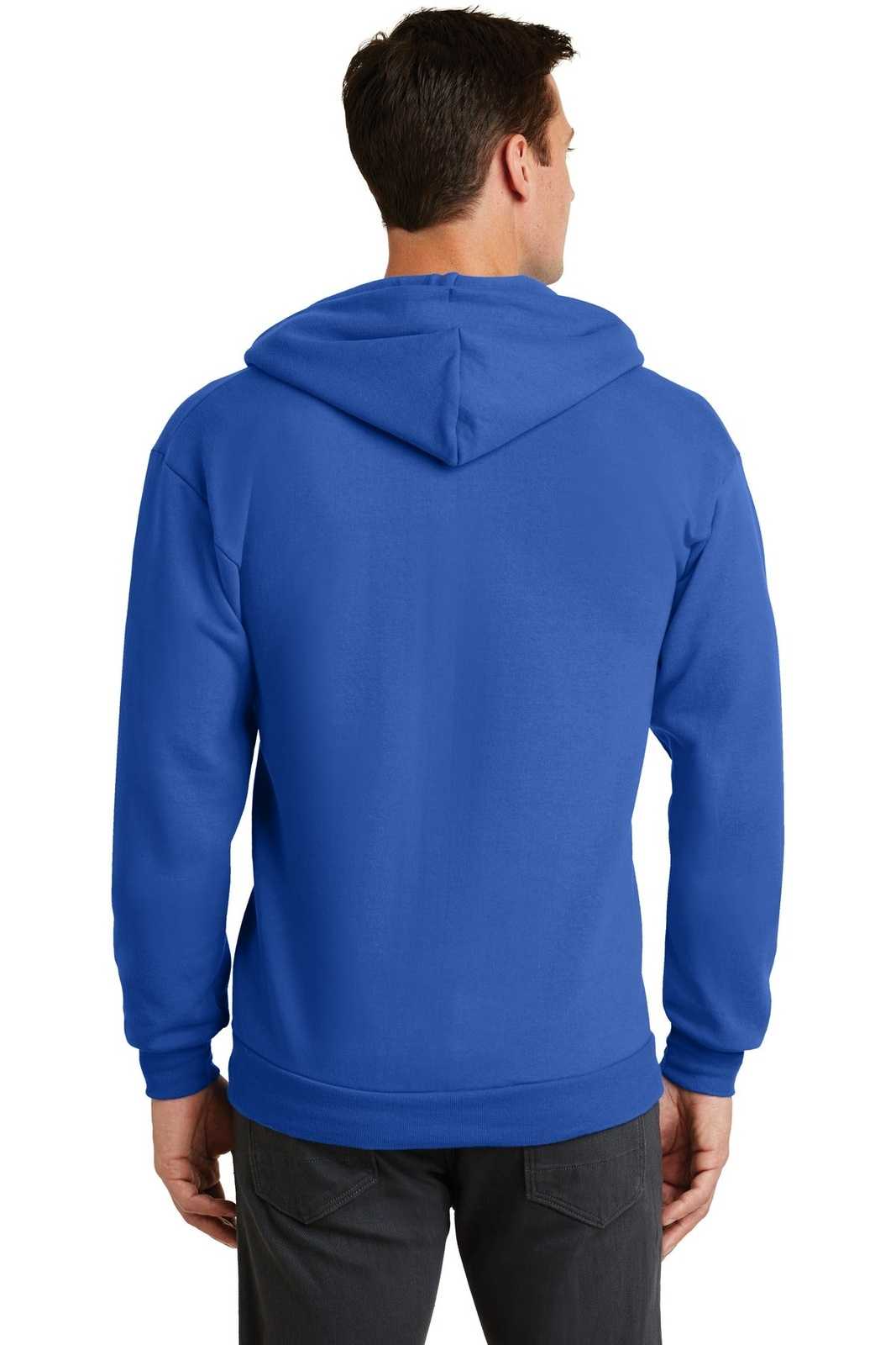 Port &amp; Company PC78ZH Core Fleece Full-Zip Hooded Sweatshirt - Royal - HIT a Double - 2