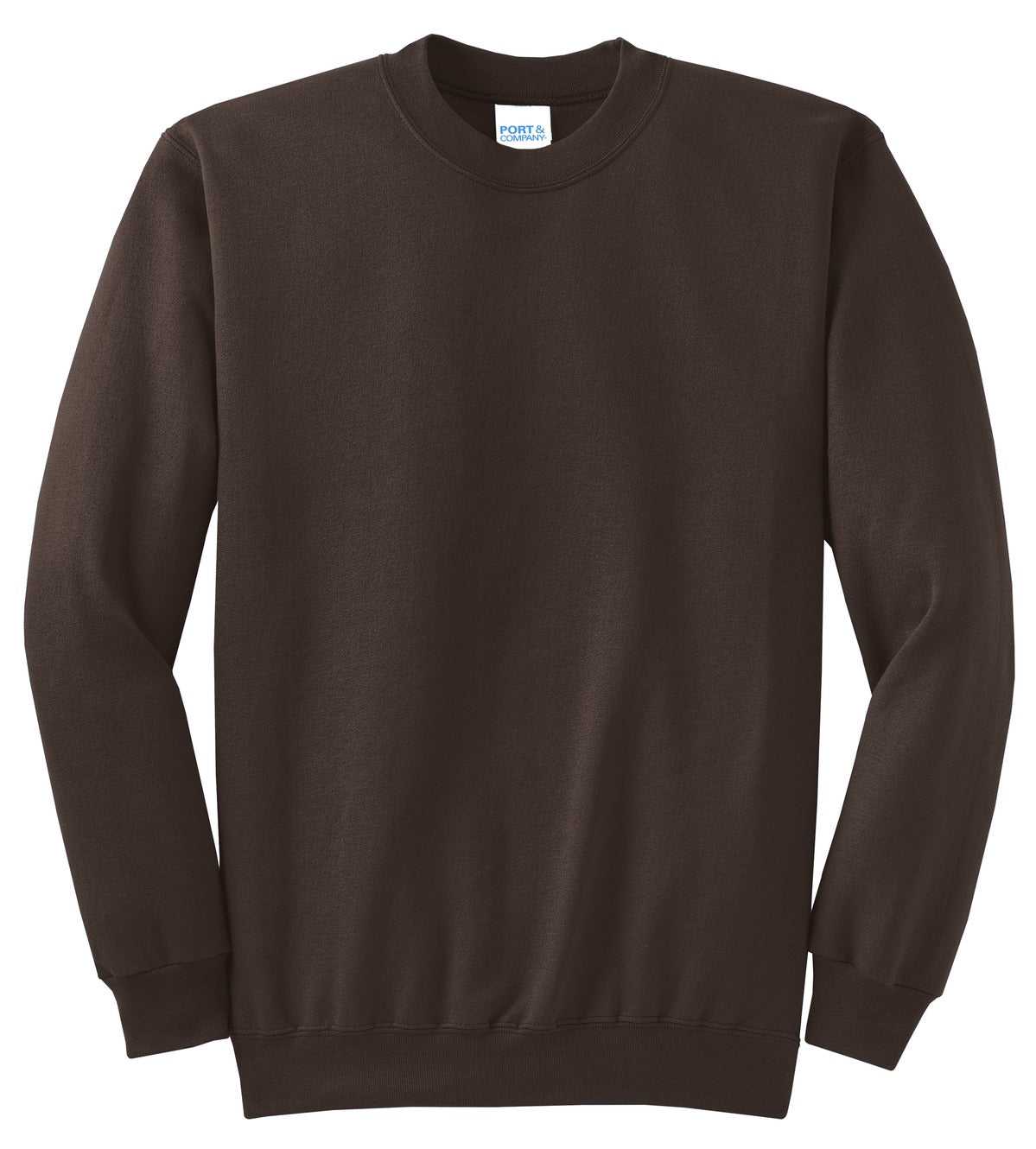 Port &amp; Company PC78 Core Fleece Crewneck Sweatshirt - Dark Chocolate Brown - HIT a Double - 5