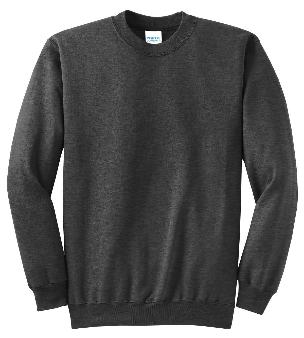 Port &amp; Company PC78 Core Fleece Crewneck Sweatshirt - Dark Heather Gray - HIT a Double - 5