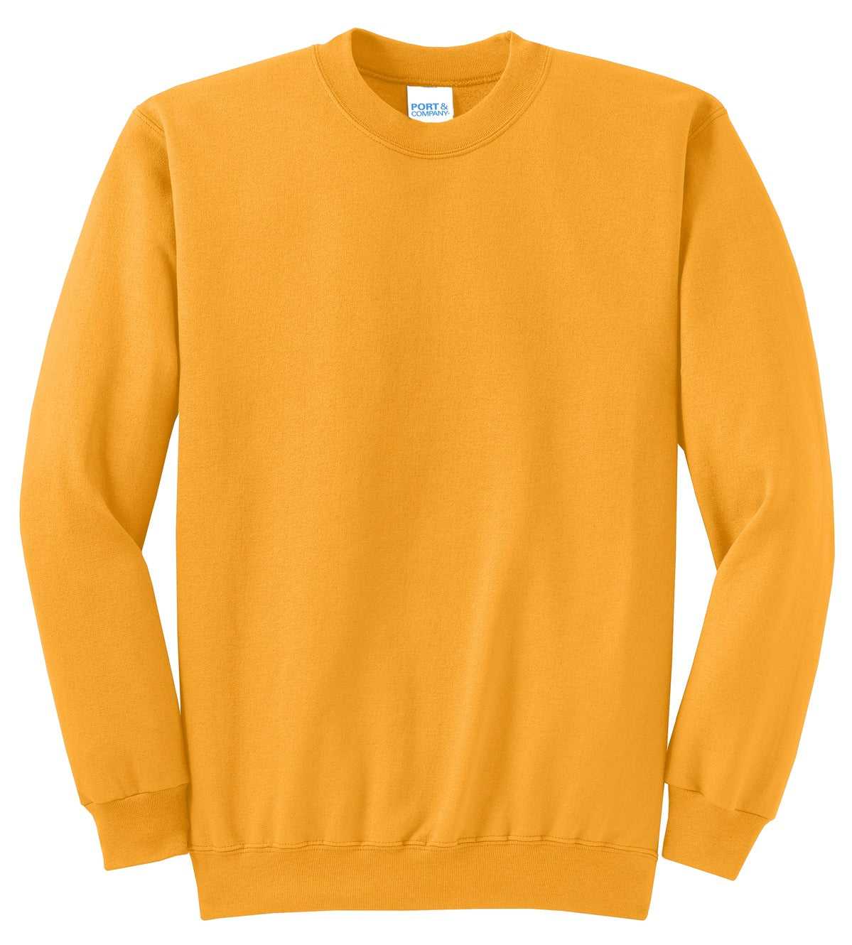 Port &amp; Company PC78 Core Fleece Crewneck Sweatshirt - Gold - HIT a Double - 5