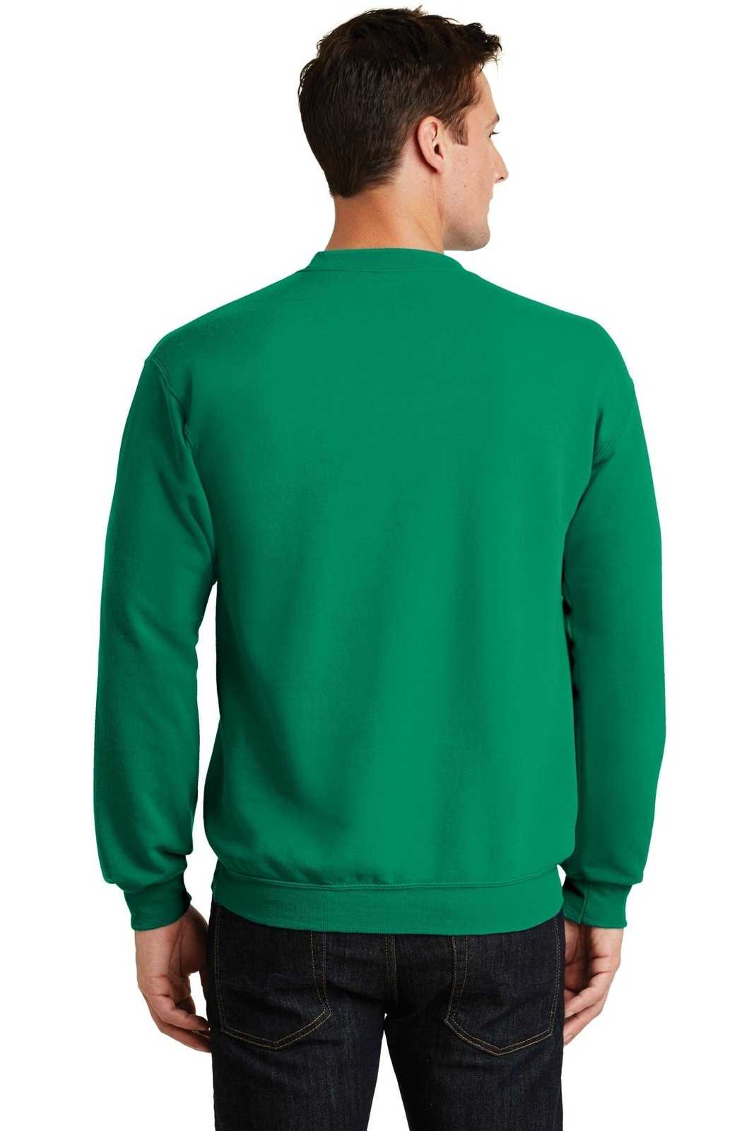 Port &amp; Company PC78 Core Fleece Crewneck Sweatshirt - Kelly - HIT a Double - 2