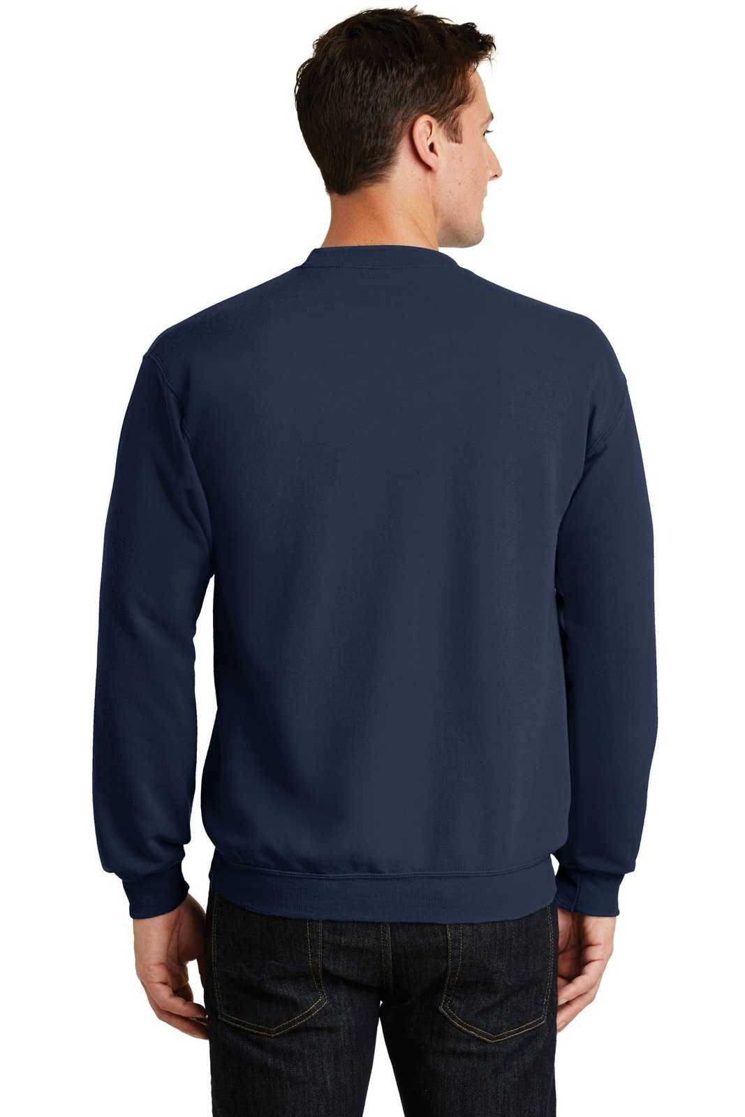 Port & Company PC78 Core Fleece Crewneck Sweatshirt - Navy - HIT a Double - 1