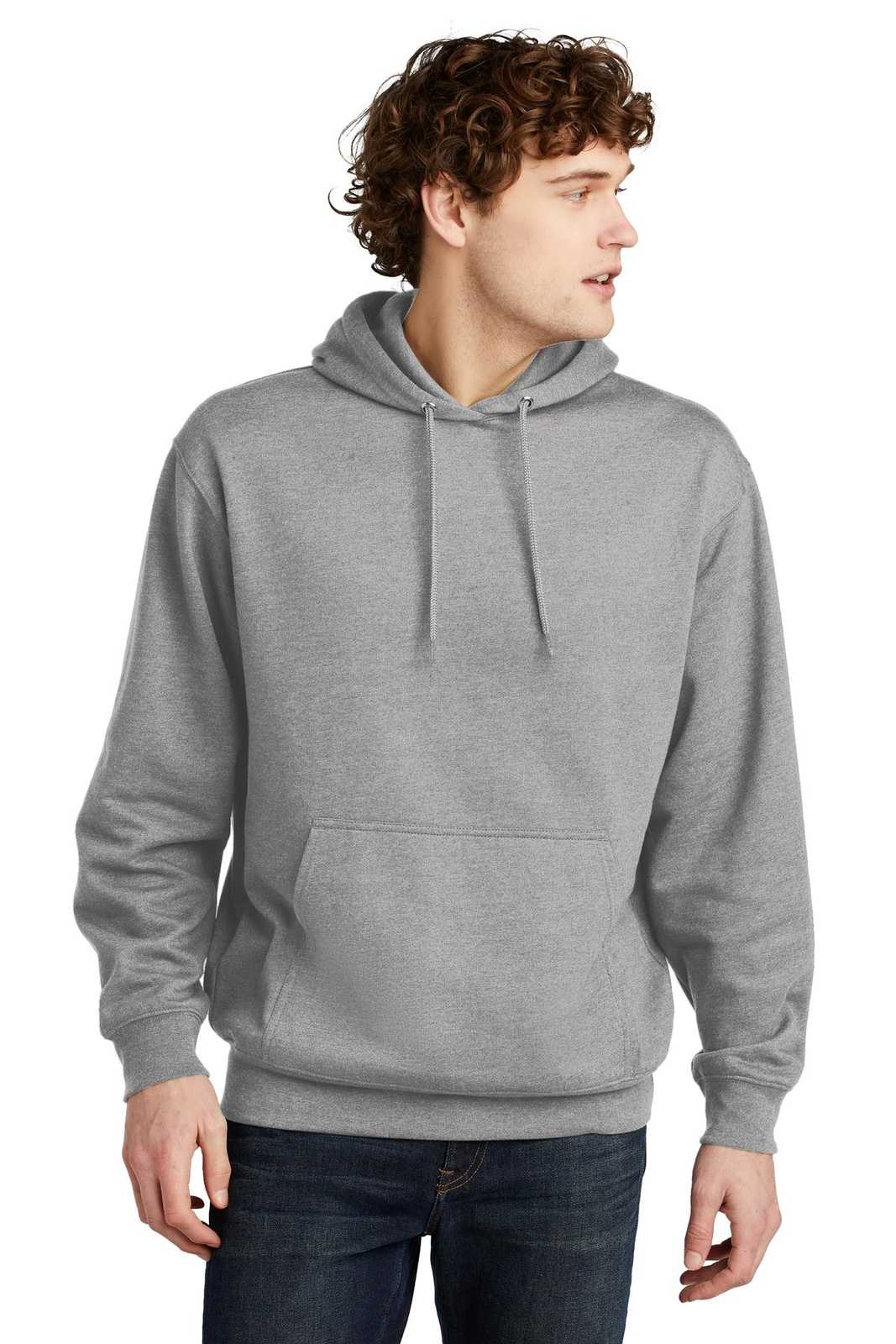 Port &amp; Company PC79H Fleece Pullover Hooded Sweatshirt - Athletic Heather - HIT a Double - 1