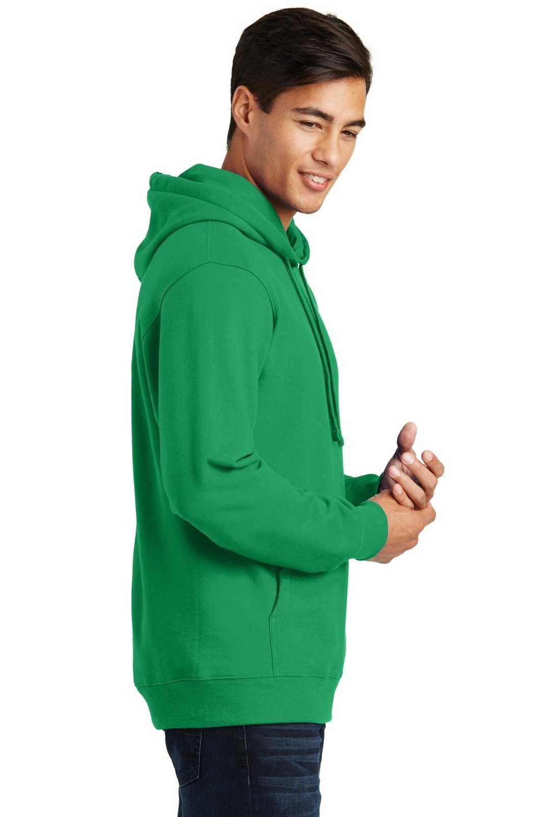 Port &amp; Company PC850H Fan Favorite Fleece Pullover Hooded Sweatshirt - Athletic Kelly - HIT a Double - 3