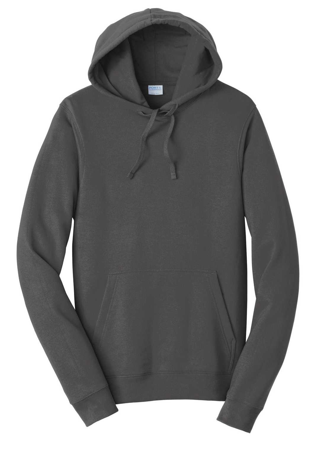 Port &amp; Company PC850H Fan Favorite Fleece Pullover Hooded Sweatshirt - Charcoal - HIT a Double - 5