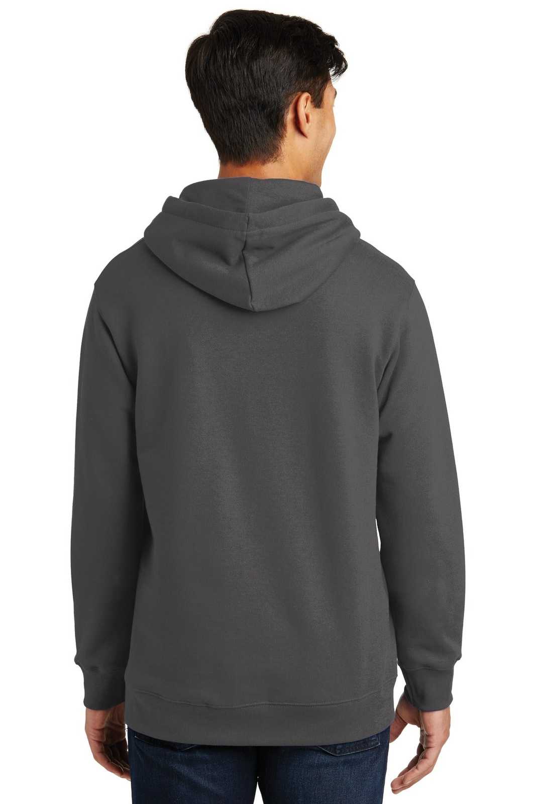 Port &amp; Company PC850H Fan Favorite Fleece Pullover Hooded Sweatshirt - Charcoal - HIT a Double - 2