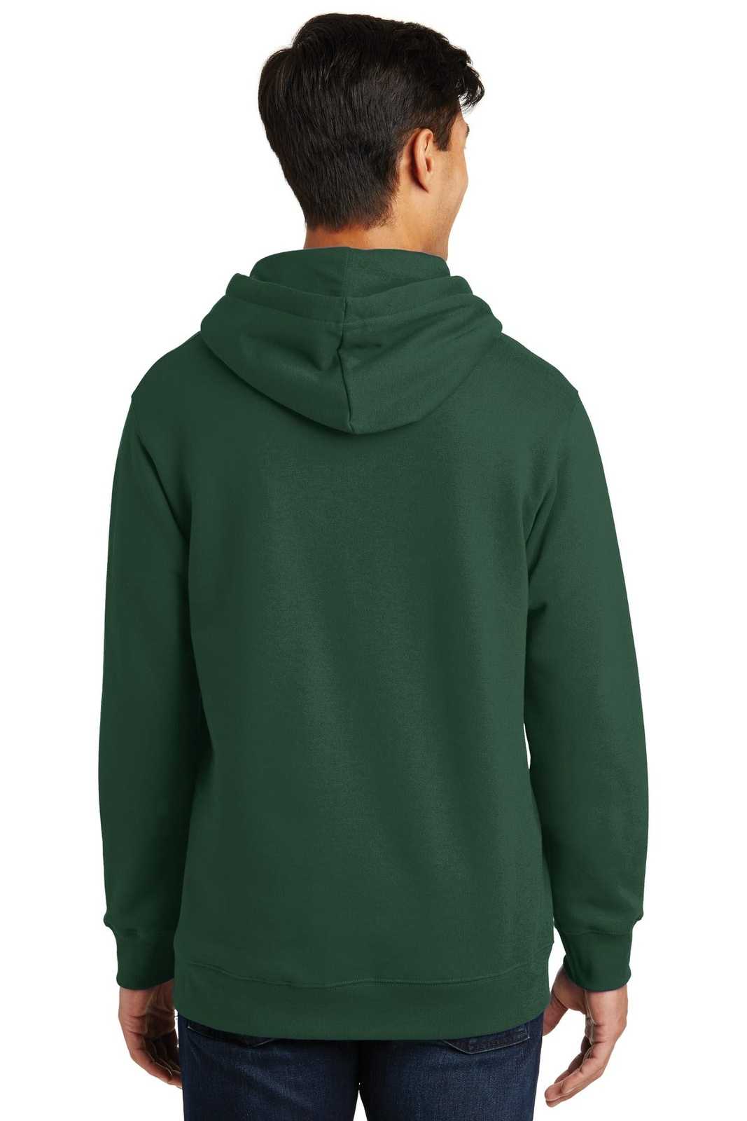 Port &amp; Company PC850H Fan Favorite Fleece Pullover Hooded Sweatshirt - Forest Green - HIT a Double - 2