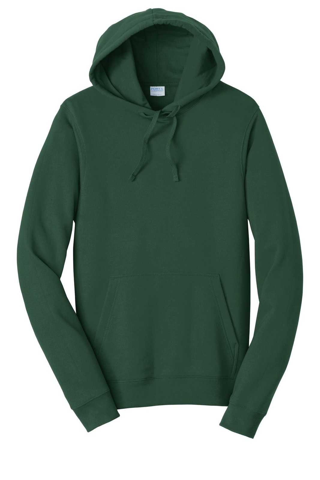 Port &amp; Company PC850H Fan Favorite Fleece Pullover Hooded Sweatshirt - Forest Green - HIT a Double - 5