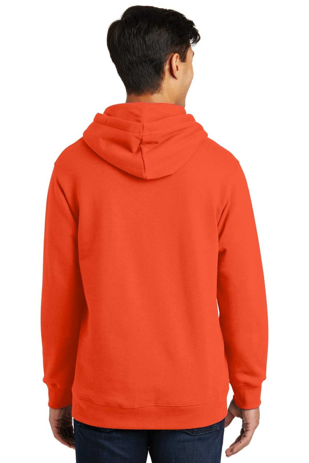 Port &amp; Company PC850H Fan Favorite Fleece Pullover Hooded Sweatshirt - Orange - HIT a Double - 2