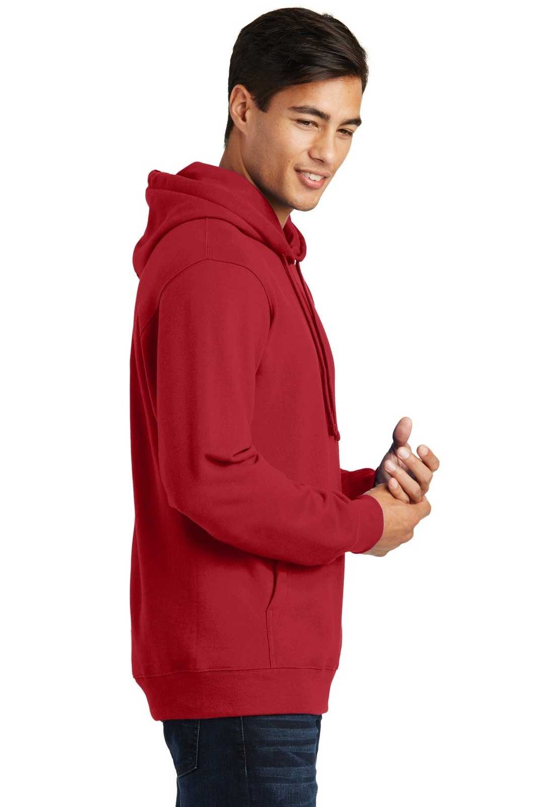 Port &amp; Company PC850H Fan Favorite Fleece Pullover Hooded Sweatshirt - Team Cardinal - HIT a Double - 3