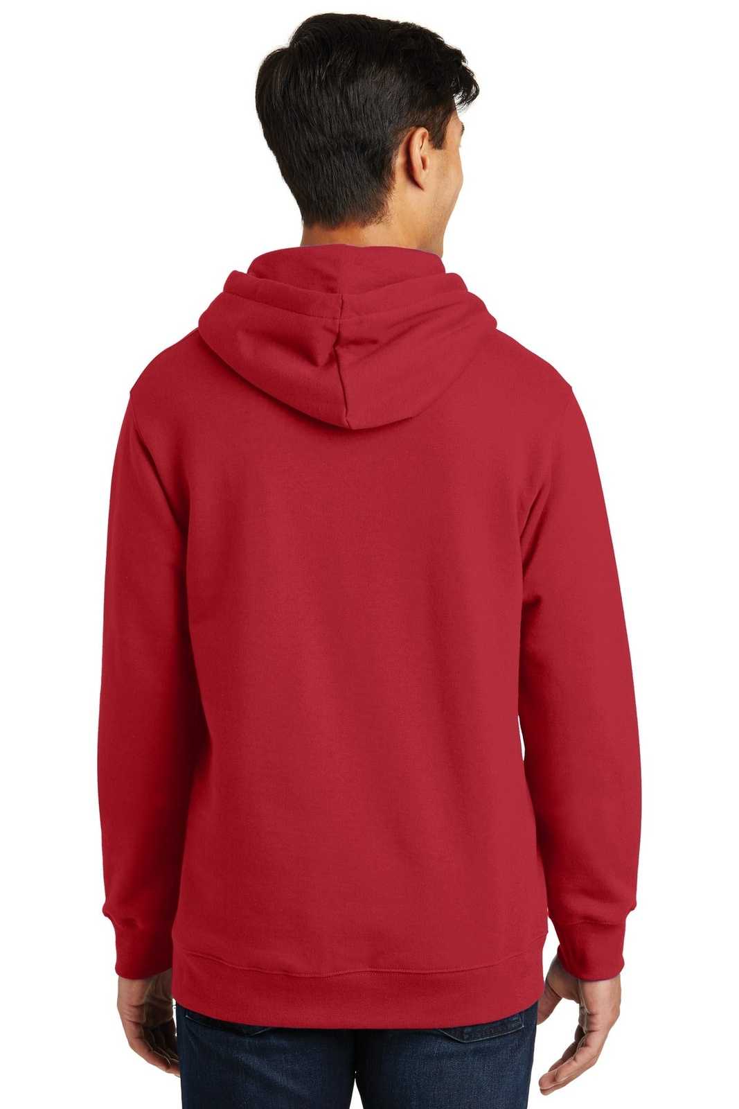 Port &amp; Company PC850H Fan Favorite Fleece Pullover Hooded Sweatshirt - Team Cardinal - HIT a Double - 2