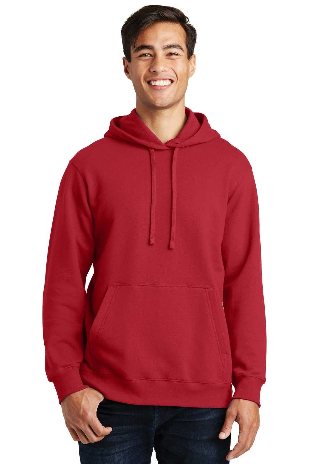 Port &amp; Company PC850H Fan Favorite Fleece Pullover Hooded Sweatshirt - Team Cardinal - HIT a Double - 1