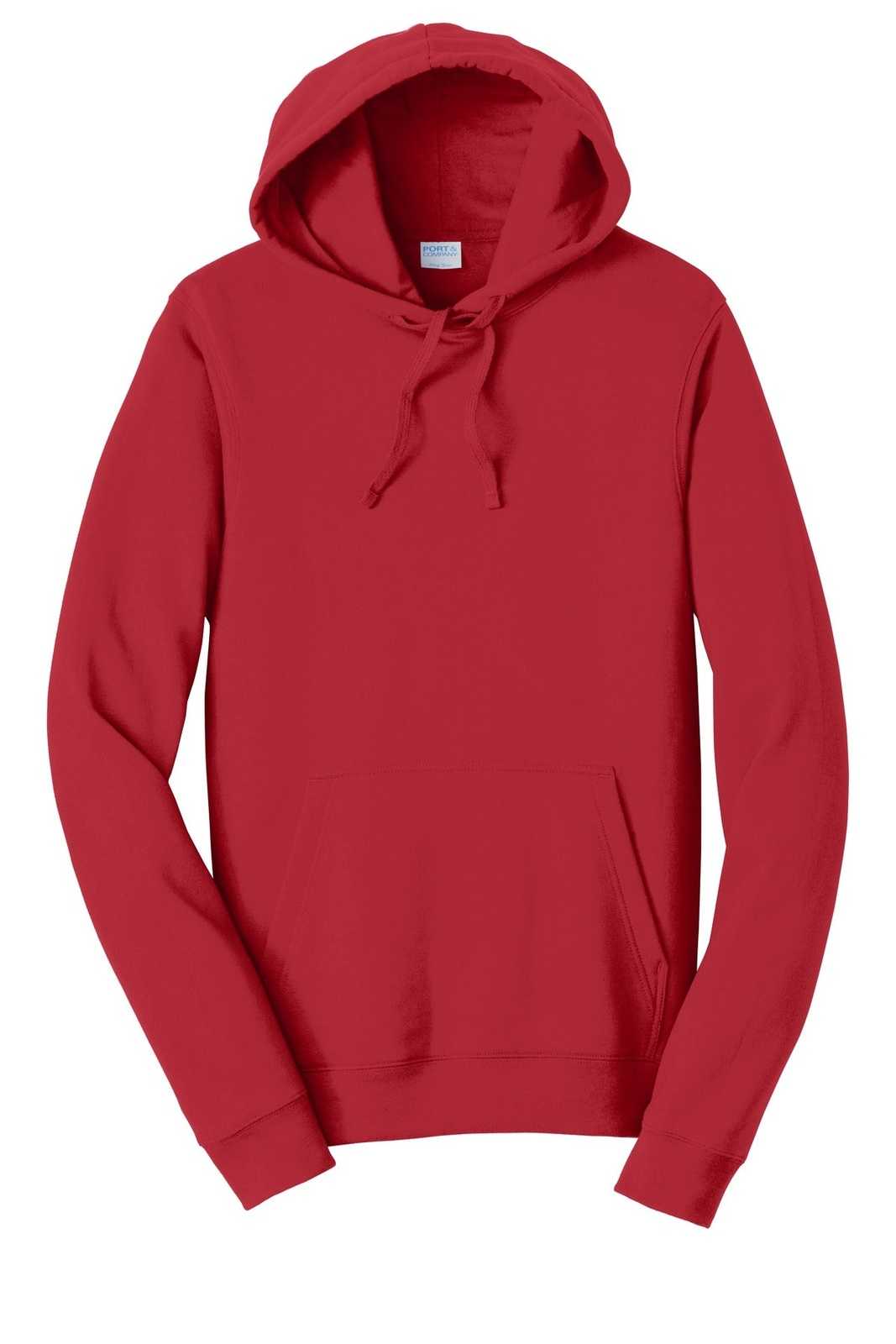 Port &amp; Company PC850H Fan Favorite Fleece Pullover Hooded Sweatshirt - Team Cardinal - HIT a Double - 5