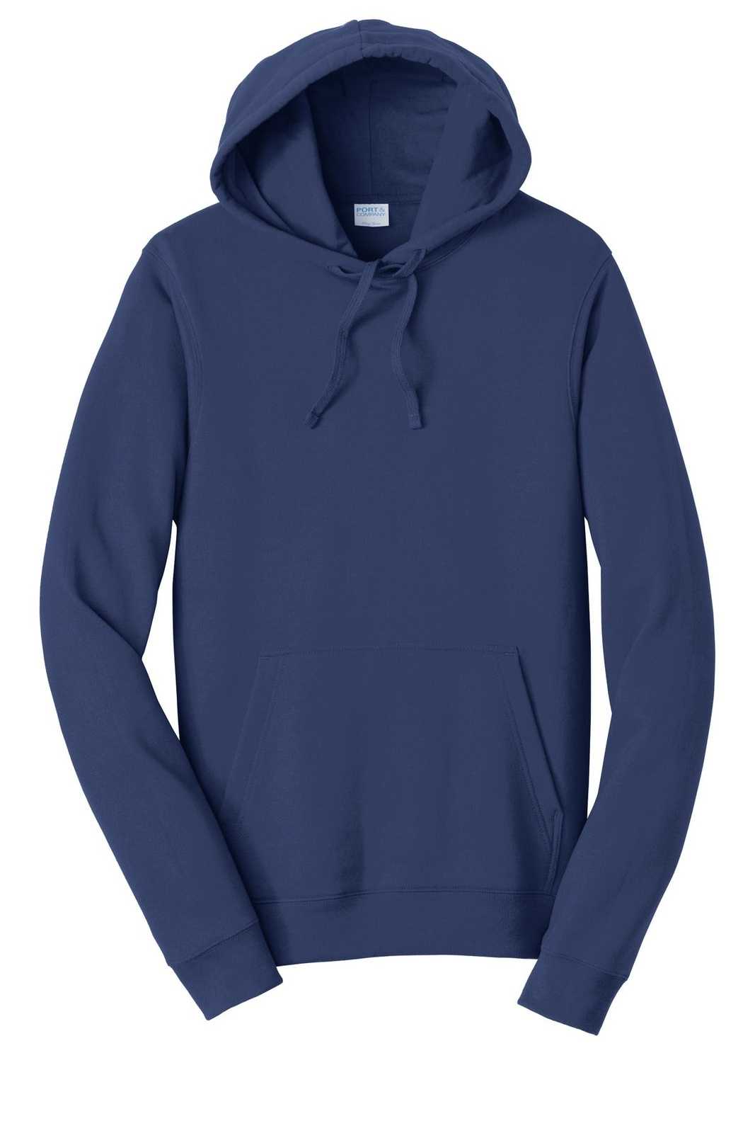 Port &amp; Company PC850H Fan Favorite Fleece Pullover Hooded Sweatshirt - Team Navy - HIT a Double - 5