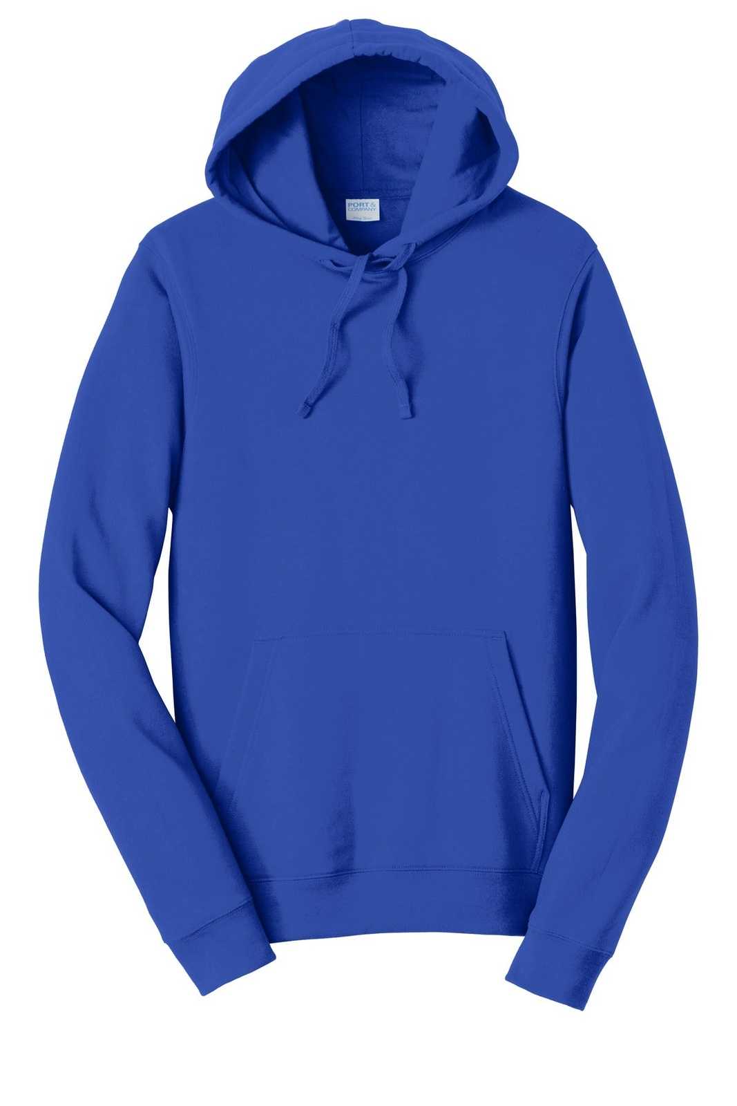 Port &amp; Company PC850H Fan Favorite Fleece Pullover Hooded Sweatshirt - True Royal - HIT a Double - 5