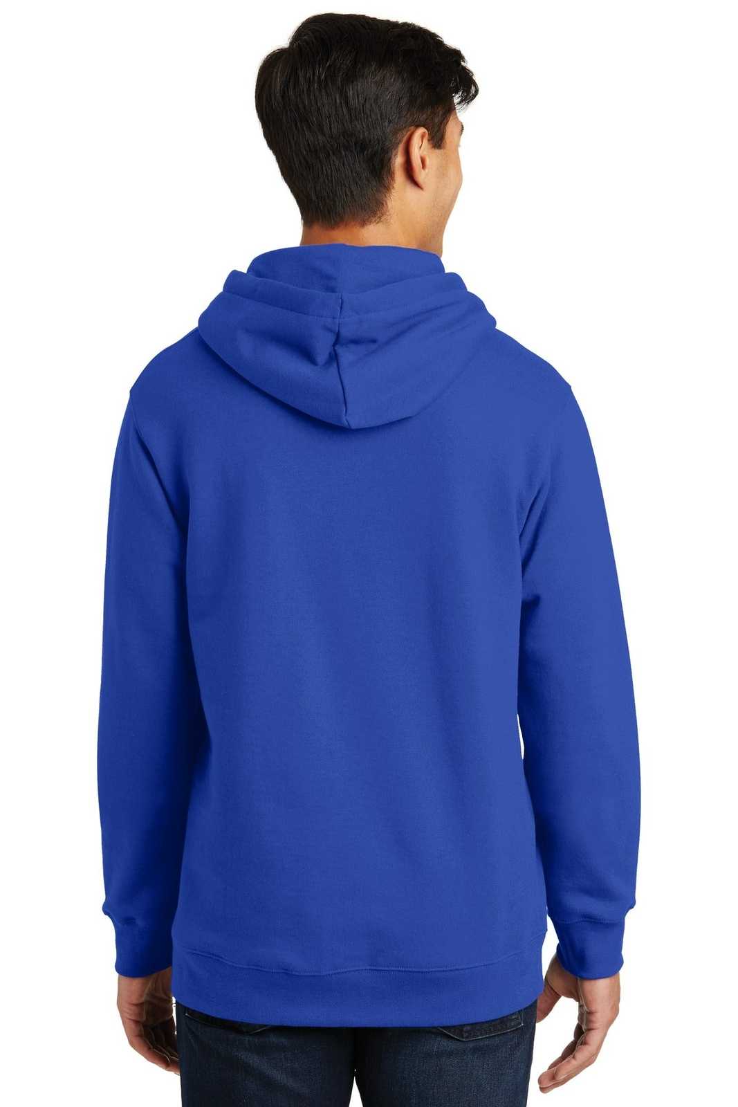 Port &amp; Company PC850H Fan Favorite Fleece Pullover Hooded Sweatshirt - True Royal - HIT a Double - 2