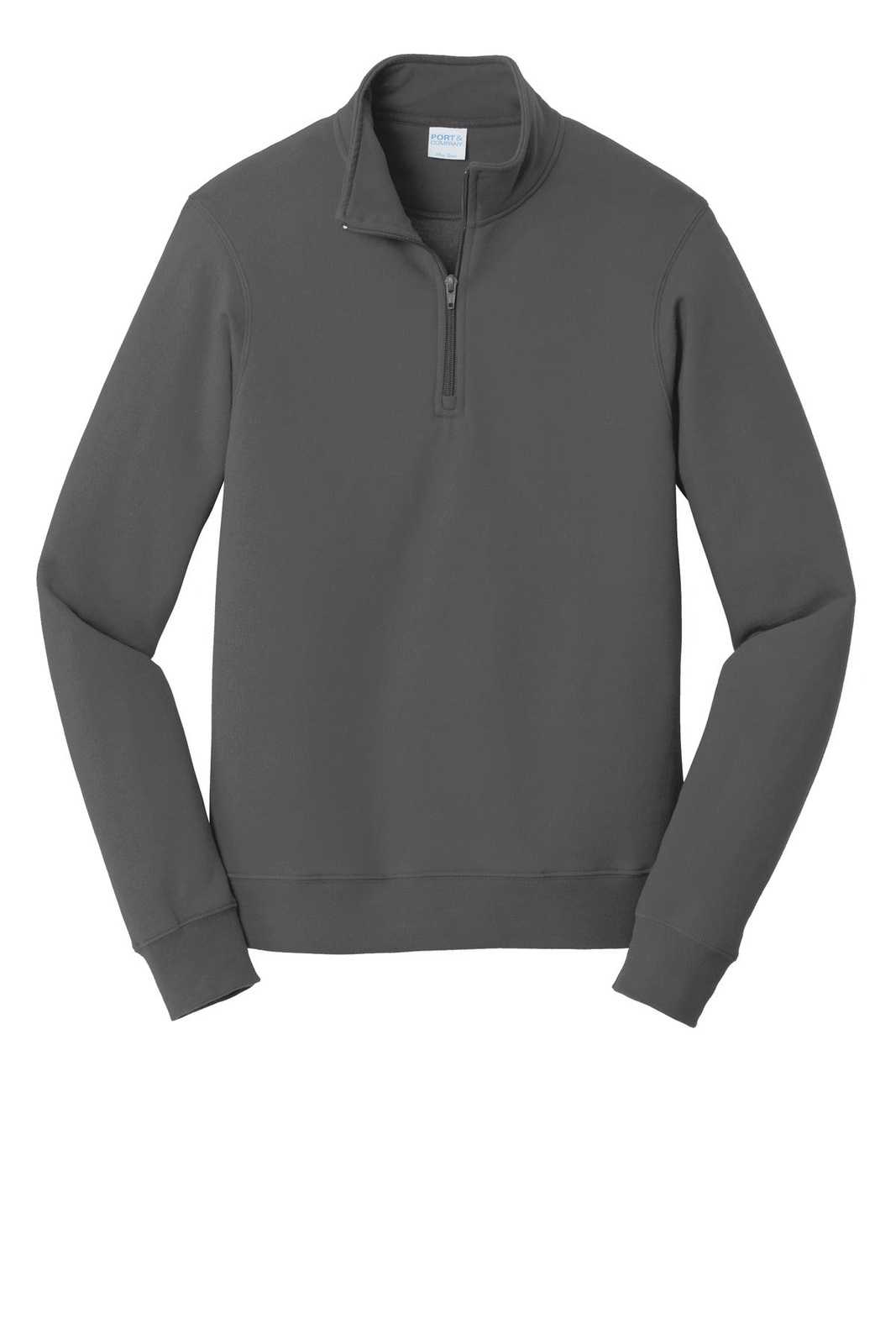 Port &amp; Company PC850Q Fan Favorite Fleece 1/4-Zip Pullover Sweatshirt - Charcoal - HIT a Double - 2
