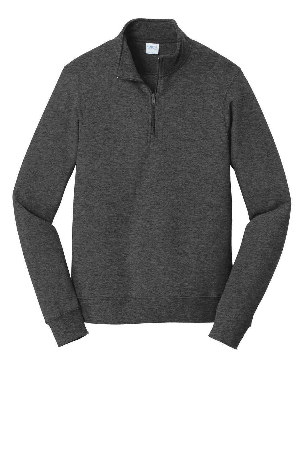 Port &amp; Company PC850Q Fan Favorite Fleece 1/4-Zip Pullover Sweatshirt - Dark Heather Gray - HIT a Double - 2