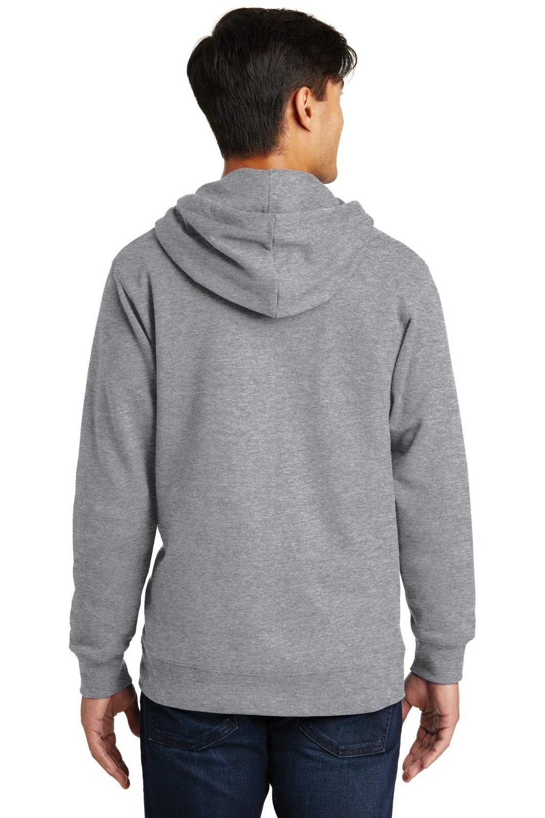 Port & Company PC850ZH Fan Favorite Fleece Full-Zip Hooded Sweatshirt - Athletic Heather - HIT a Double - 1