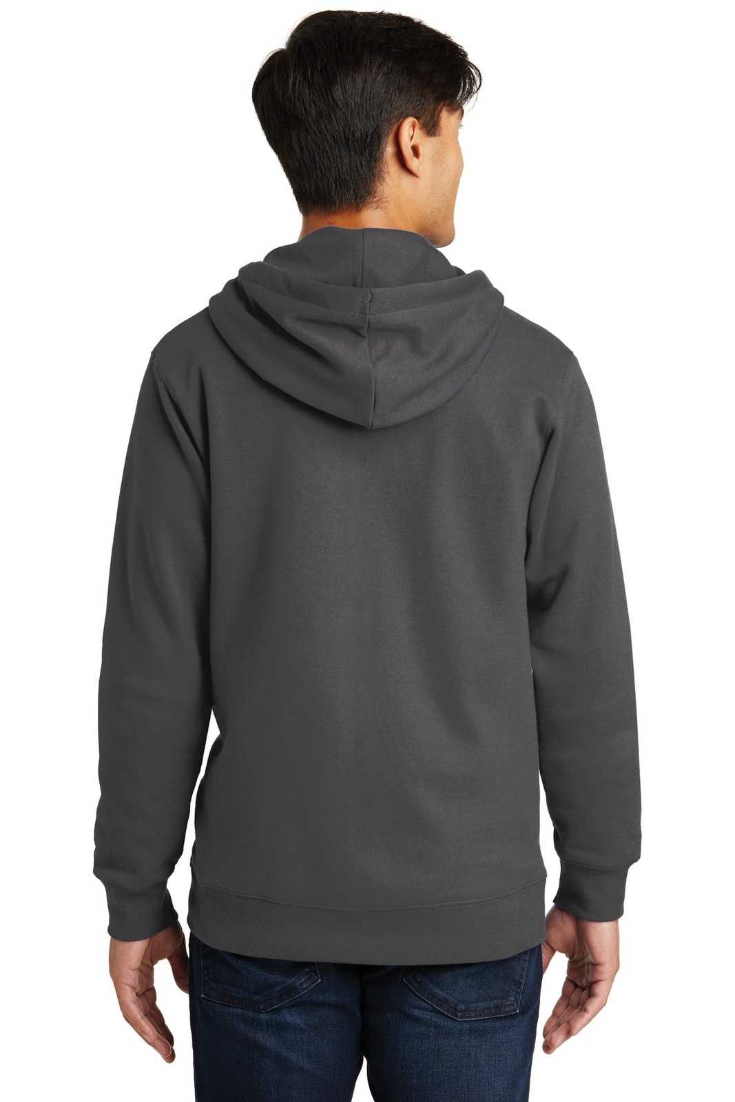 Port &amp; Company PC850ZH Fan Favorite Fleece Full-Zip Hooded Sweatshirt - Charcoal - HIT a Double - 2