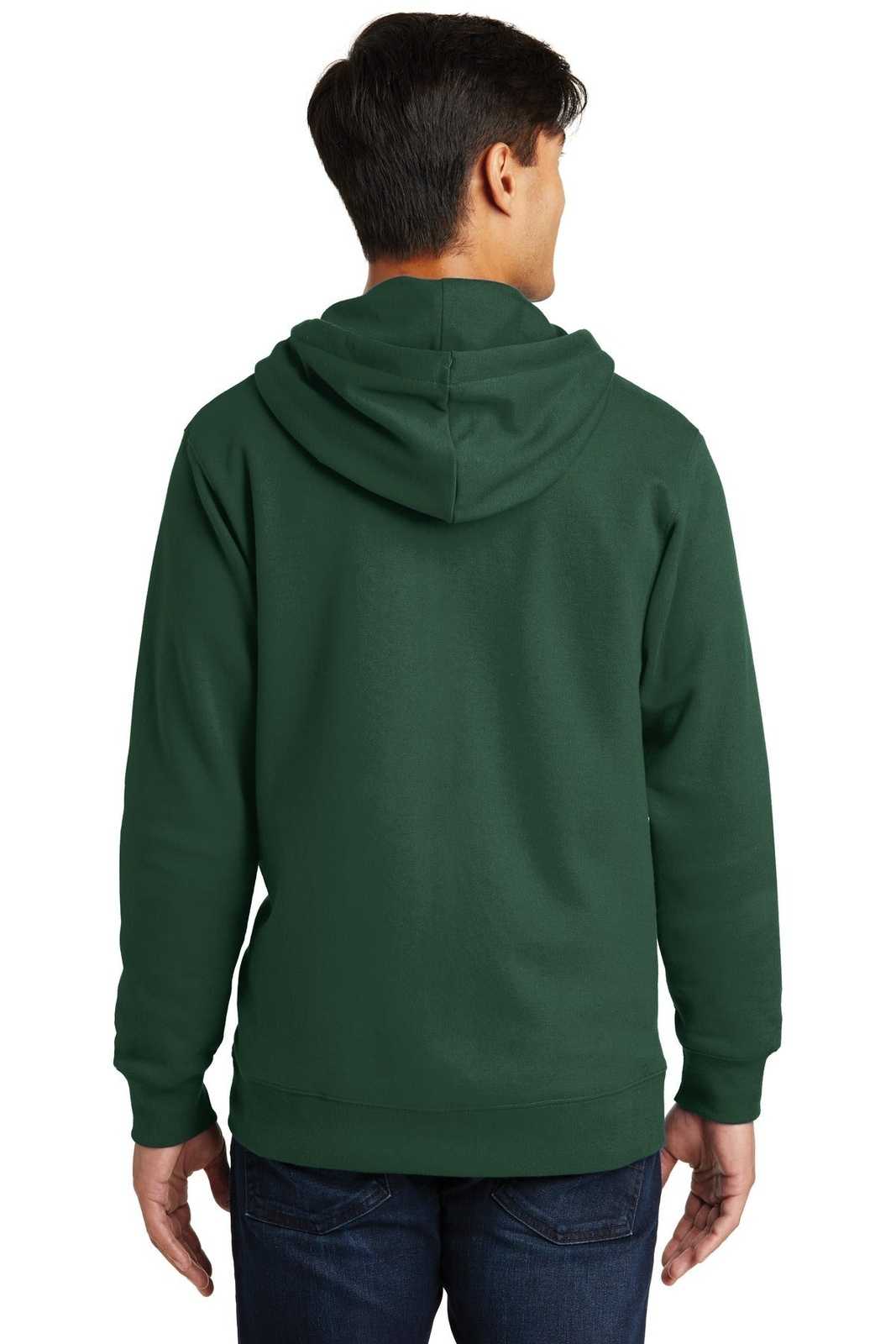 Port &amp; Company PC850ZH Fan Favorite Fleece Full-Zip Hooded Sweatshirt - Forest Green - HIT a Double - 2