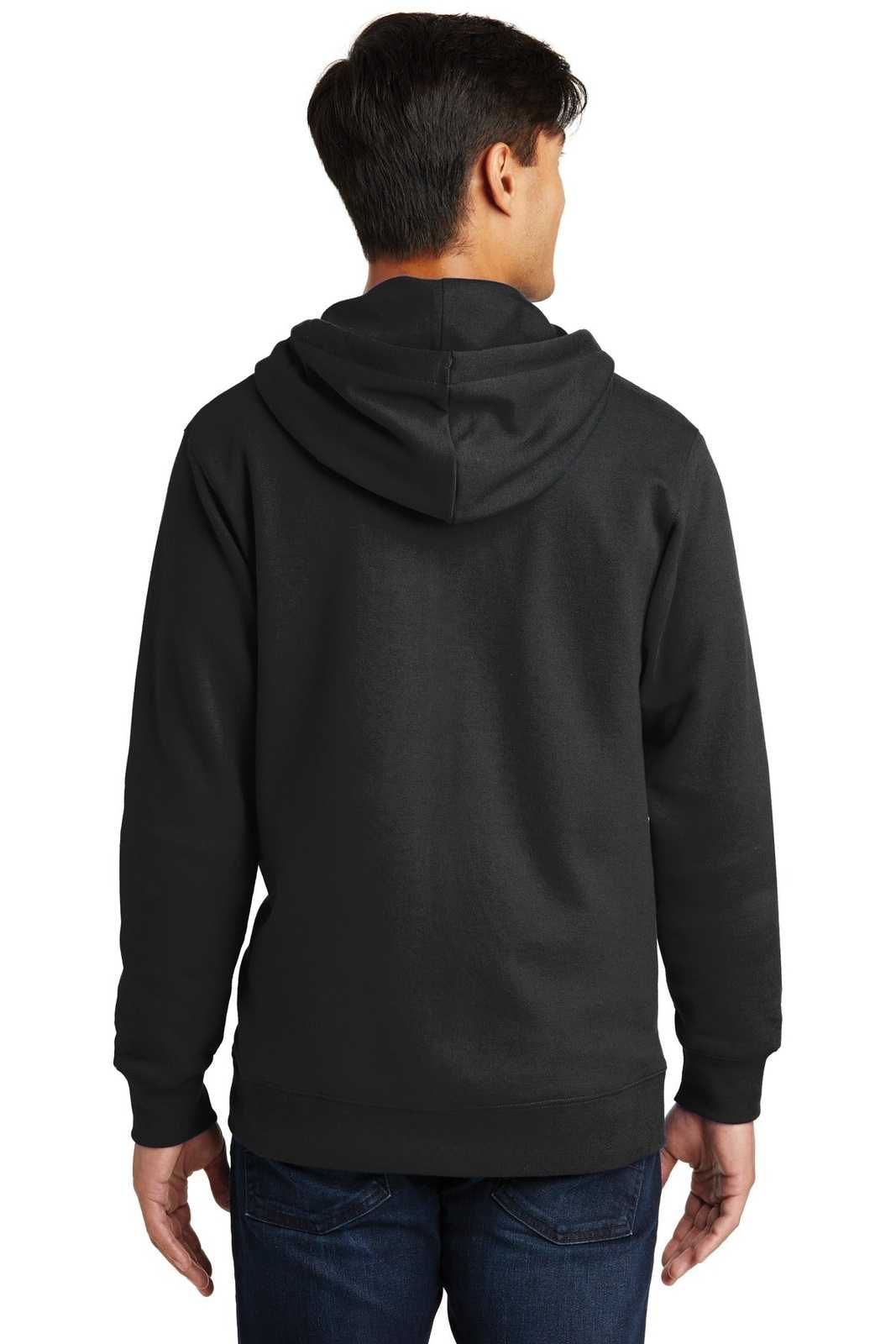 Port &amp; Company PC850ZH Fan Favorite Fleece Full-Zip Hooded Sweatshirt - Jet Black - HIT a Double - 2