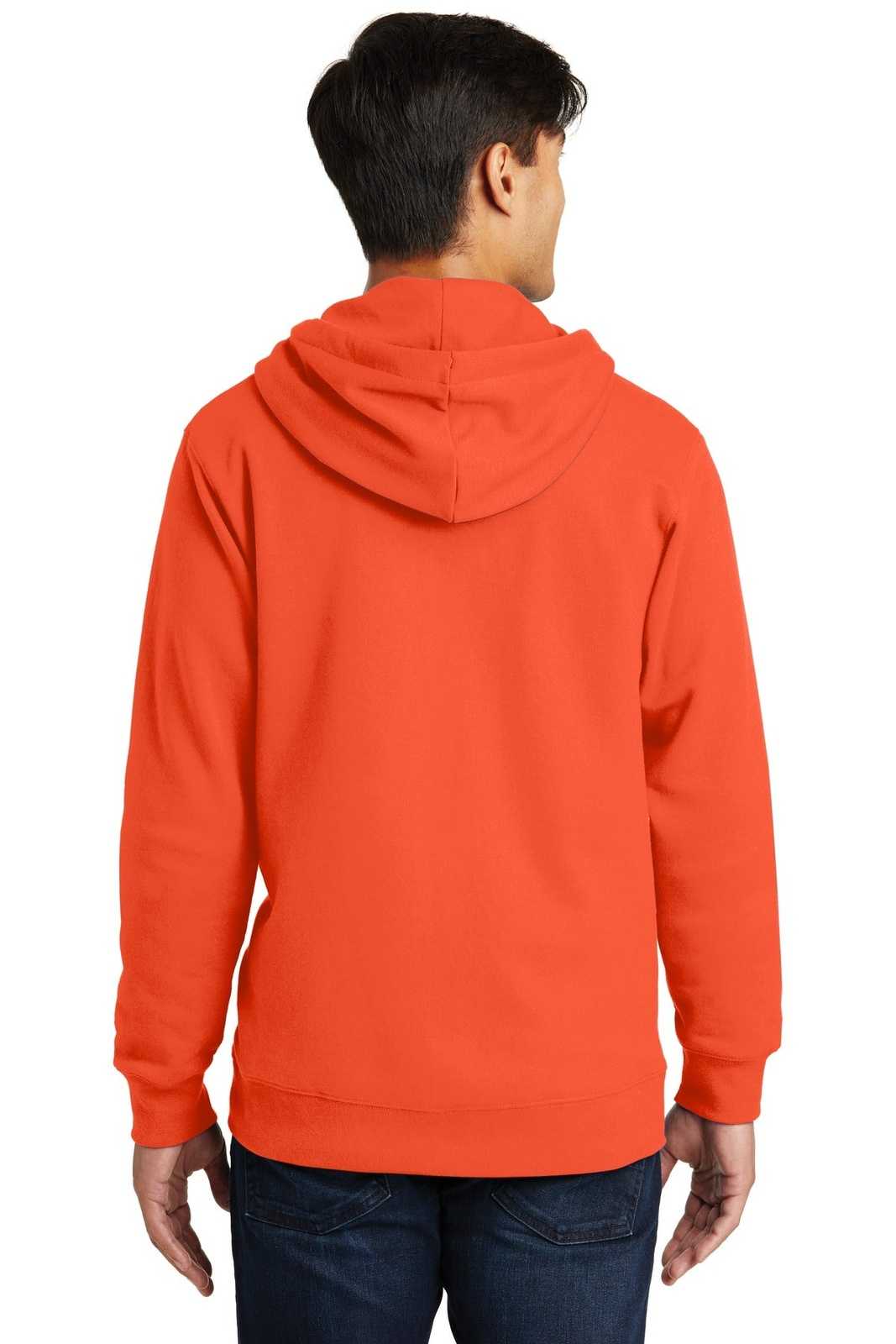 Port &amp; Company PC850ZH Fan Favorite Fleece Full-Zip Hooded Sweatshirt - Orange - HIT a Double - 2