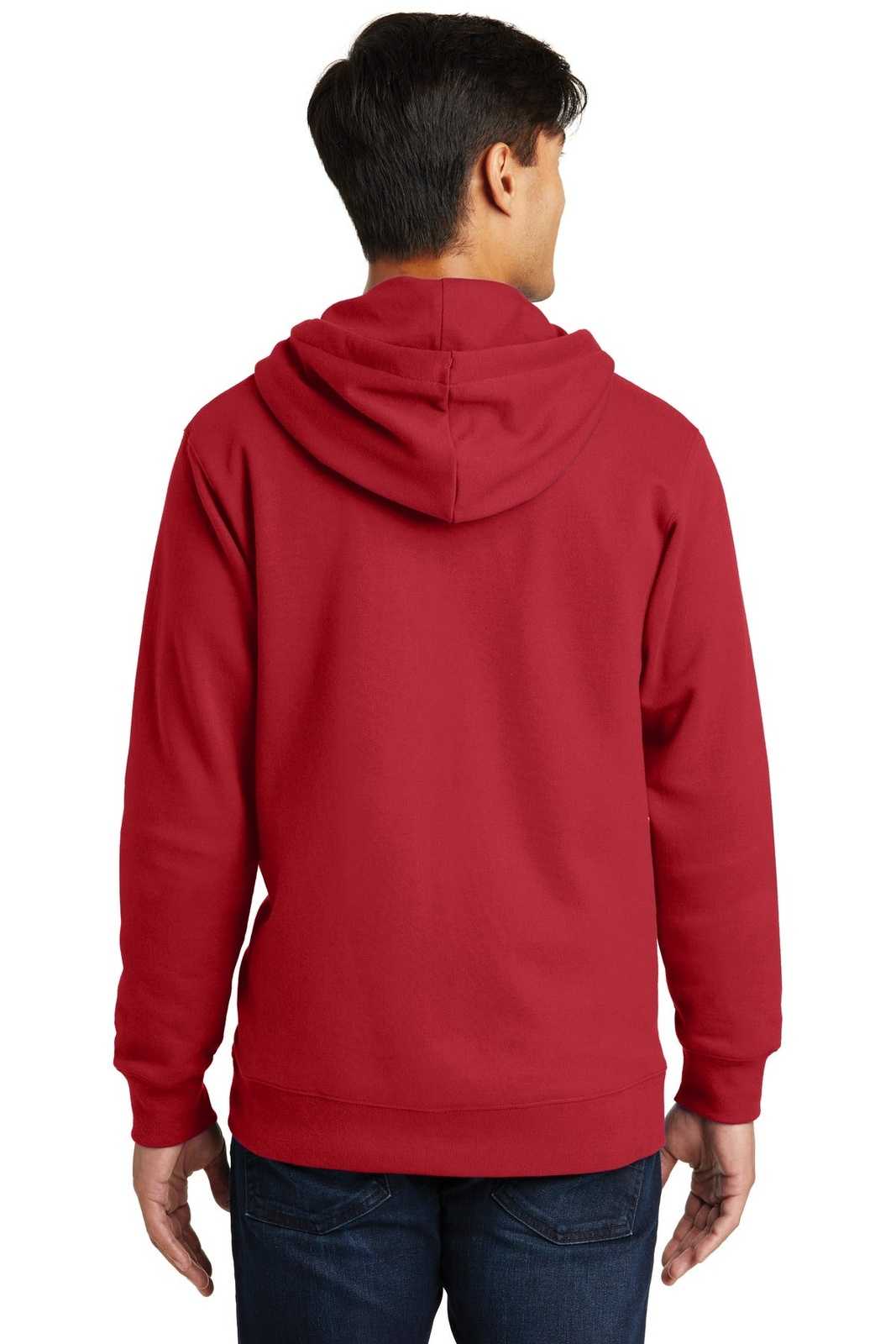 Port &amp; Company PC850ZH Fan Favorite Fleece Full-Zip Hooded Sweatshirt - Team Cardinal - HIT a Double - 2