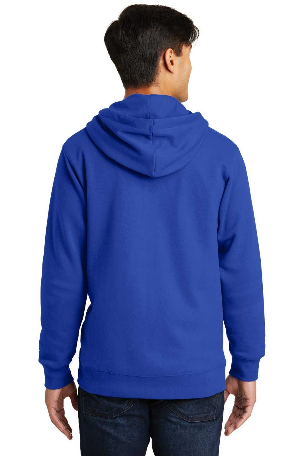 Port &amp; Company PC850ZH Fan Favorite Fleece Full-Zip Hooded Sweatshirt - True Royal - HIT a Double - 2