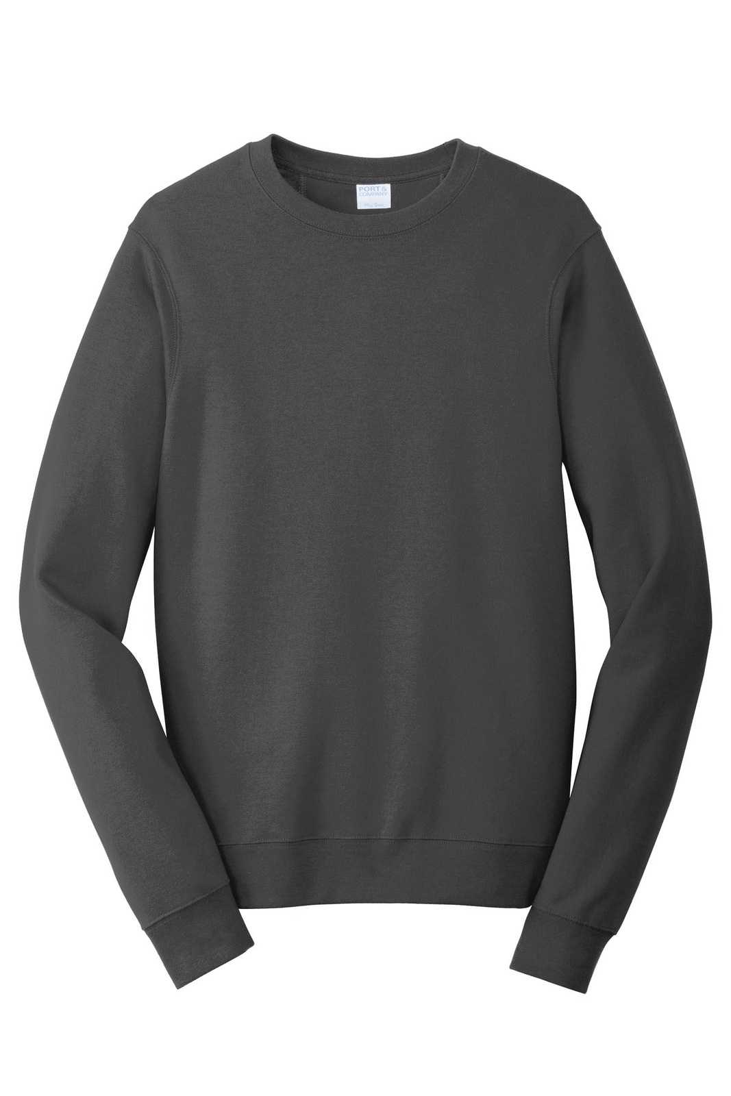 Port &amp; Company PC850 Fan Favorite Fleece Crewneck Sweatshirt - Charcoal - HIT a Double - 5