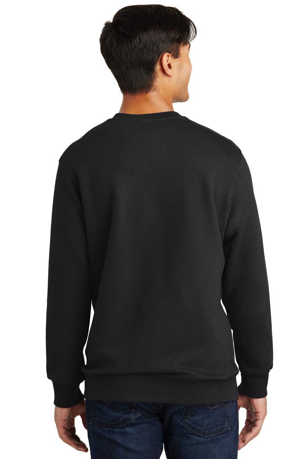 Port & Company PC850 Fan Favorite Fleece Crewneck Sweatshirt - Jet Black - HIT a Double - 1