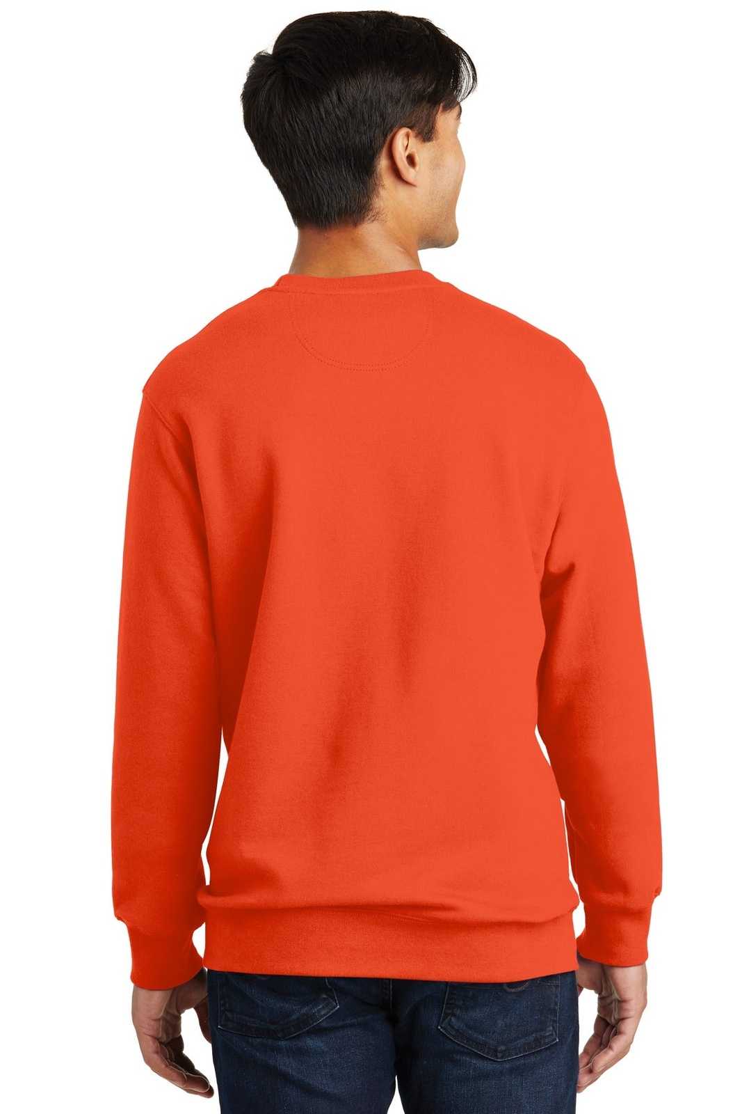 Port &amp; Company PC850 Fan Favorite Fleece Crewneck Sweatshirt - Orange - HIT a Double - 2