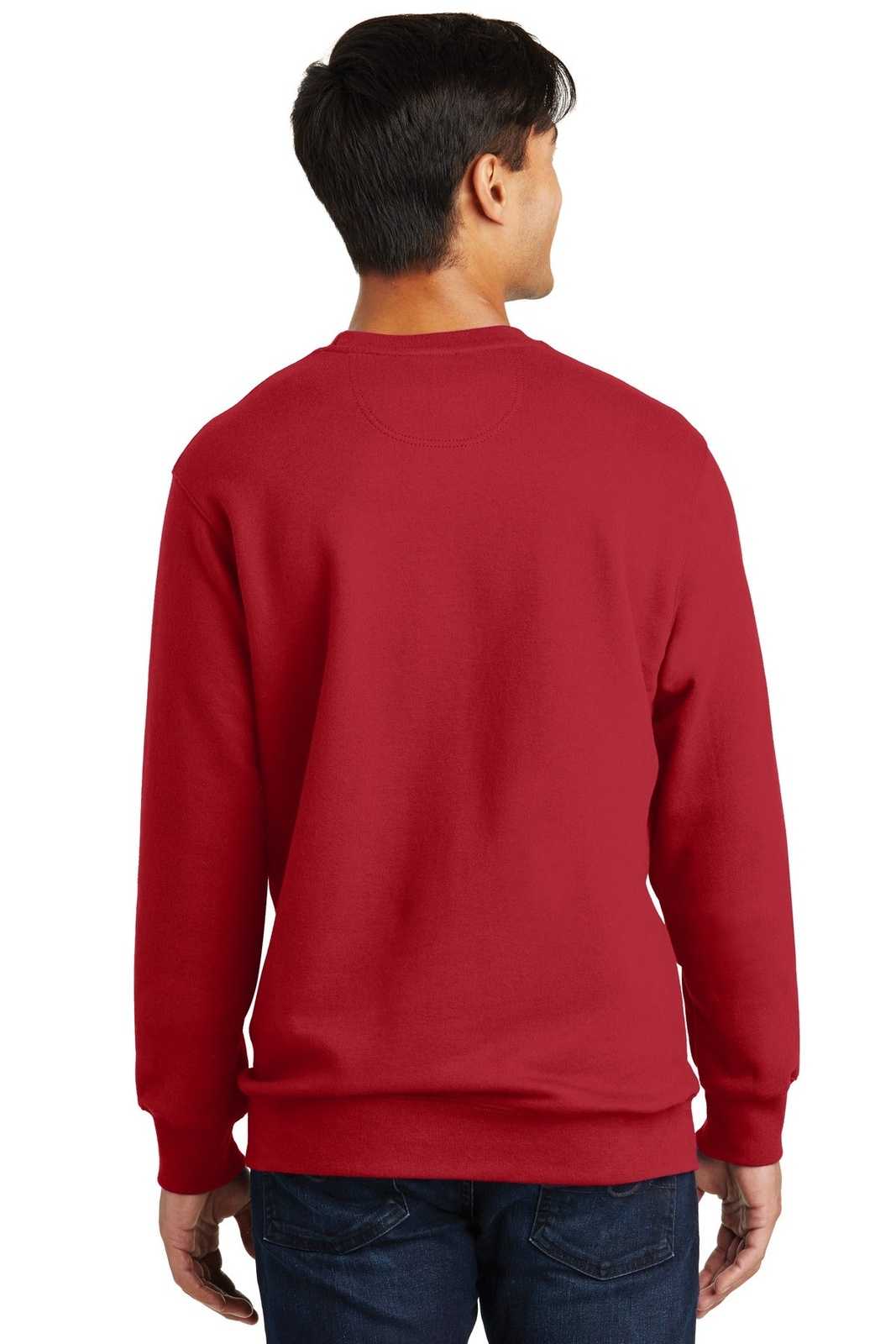 Port &amp; Company PC850 Fan Favorite Fleece Crewneck Sweatshirt - Team Cardinal - HIT a Double - 2