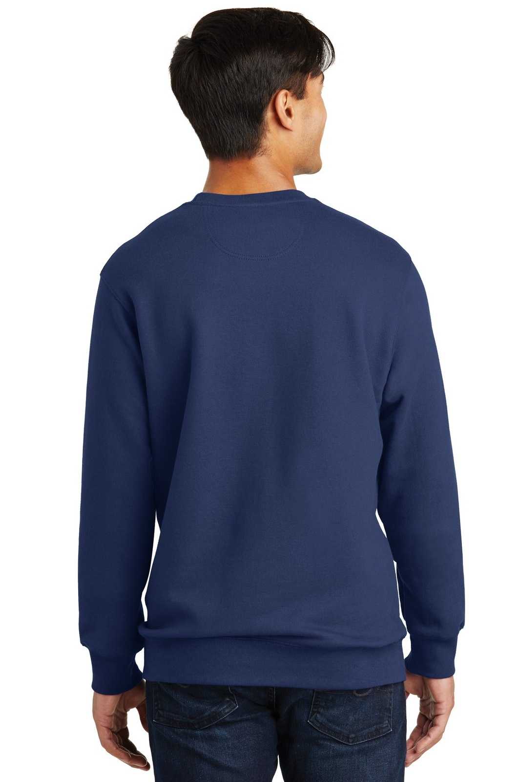 Port &amp; Company PC850 Fan Favorite Fleece Crewneck Sweatshirt - Team Navy - HIT a Double - 2