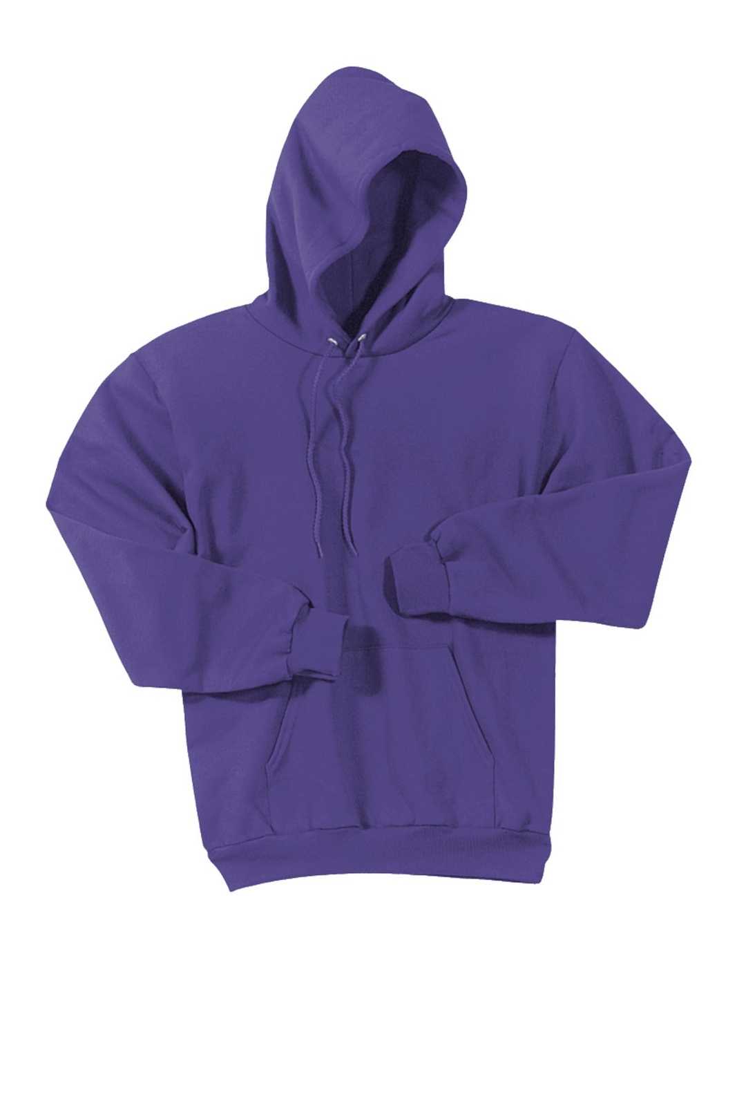 Port &amp; Company PC90HT Tall Essential Fleece Pullover Hooded Sweatshirt - Purple - HIT a Double - 2