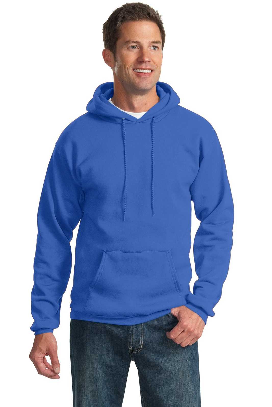 Port &amp; Company PC90HT Tall Essential Fleece Pullover Hooded Sweatshirt - Royal - HIT a Double - 1