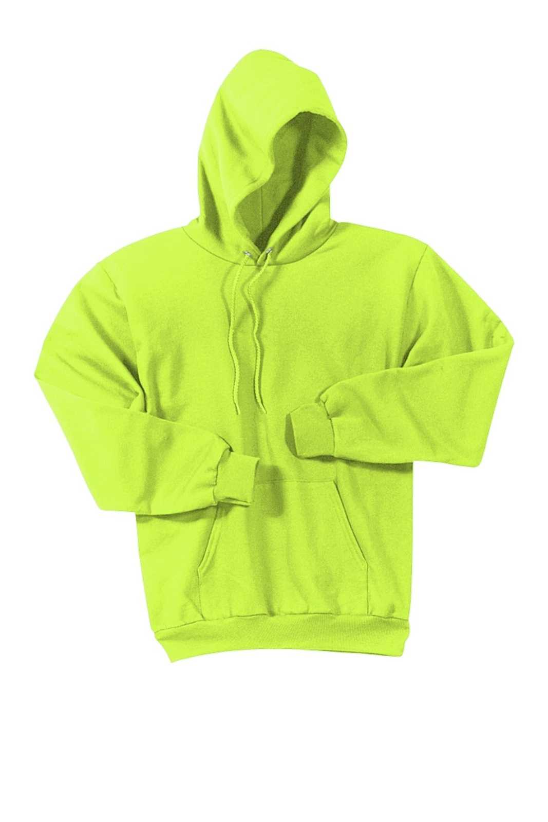 Port &amp; Company PC90HT Tall Essential Fleece Pullover Hooded Sweatshirt - Safety Green - HIT a Double - 2
