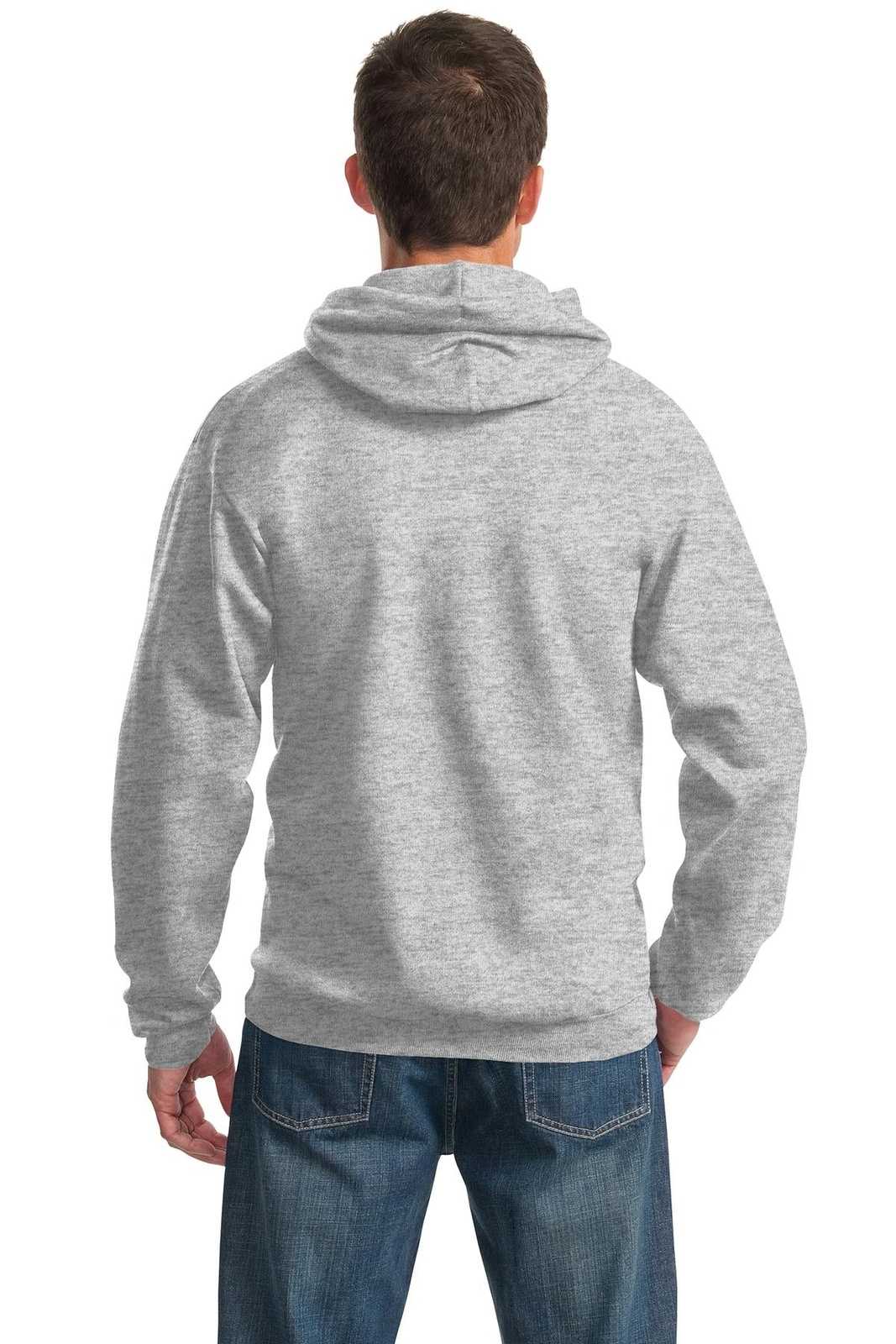 Port &amp; Company PC90H Essential Fleece Pullover Hooded Sweatshirt - Ash - HIT a Double - 2