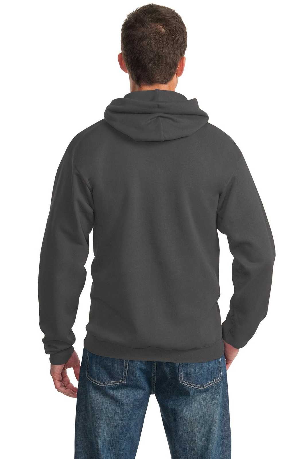 Port & Company PC90H Essential Fleece Pullover Hooded Sweatshirt - Charcoal - HIT a Double - 1