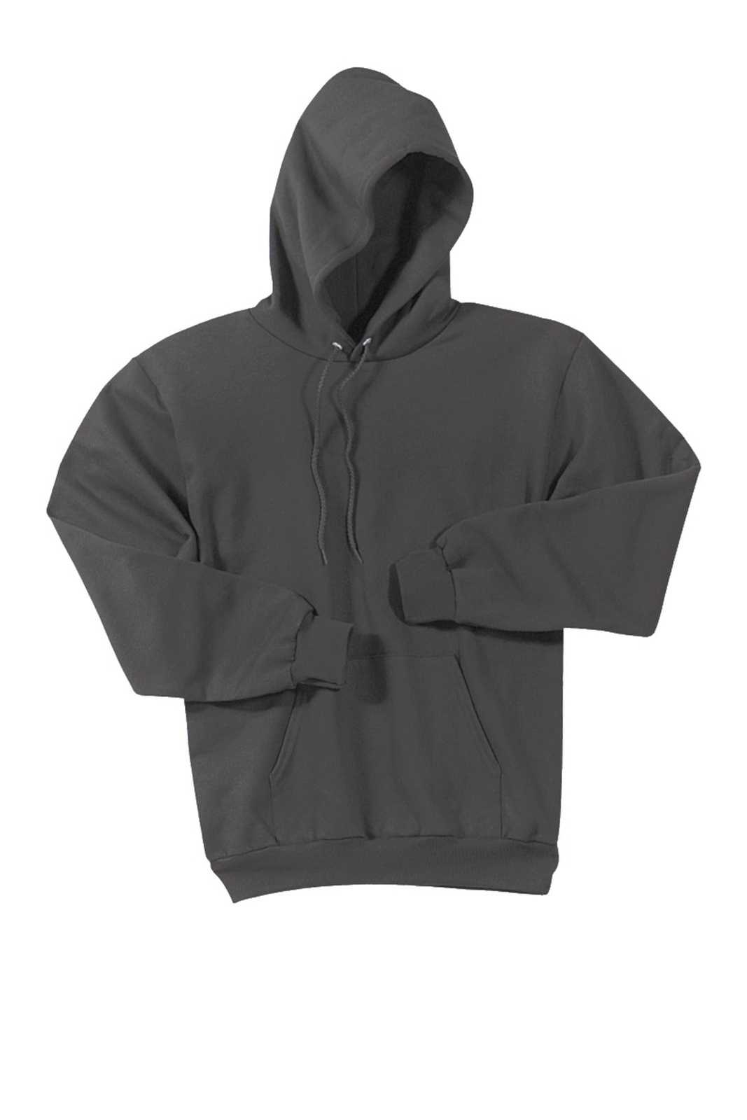 Port &amp; Company PC90H Essential Fleece Pullover Hooded Sweatshirt - Charcoal - HIT a Double - 5