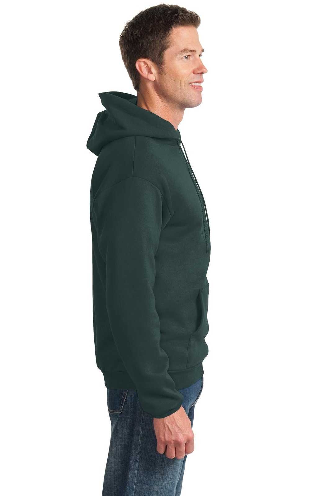 Port &amp; Company PC90H Essential Fleece Pullover Hooded Sweatshirt - Dark Green - HIT a Double - 3