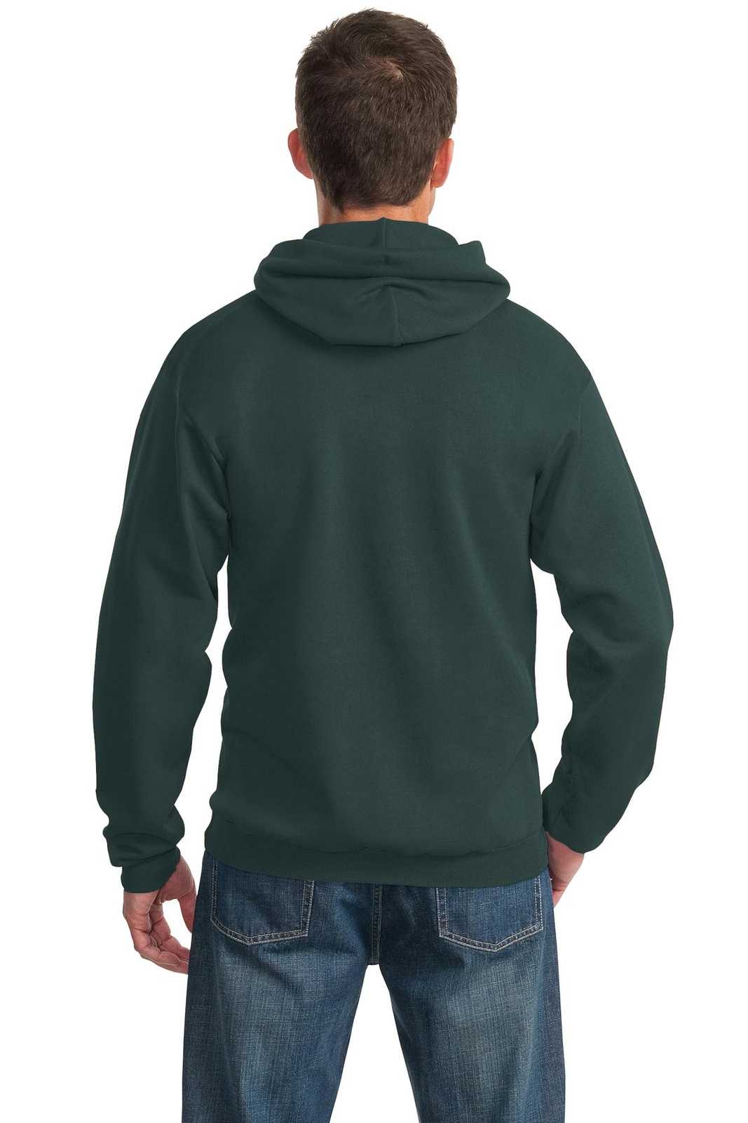 Port &amp; Company PC90H Essential Fleece Pullover Hooded Sweatshirt - Dark Green - HIT a Double - 2